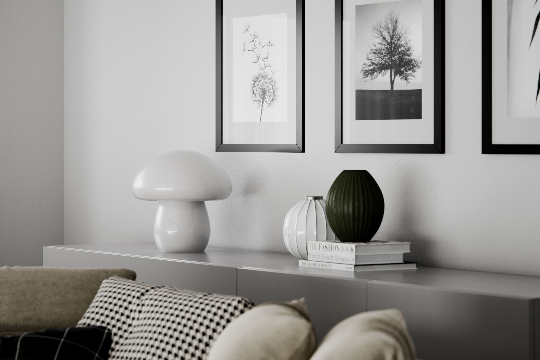 Wohnzimmer, Innenarchitektur, Kissen, Dekoration für Zuhause, Lampe