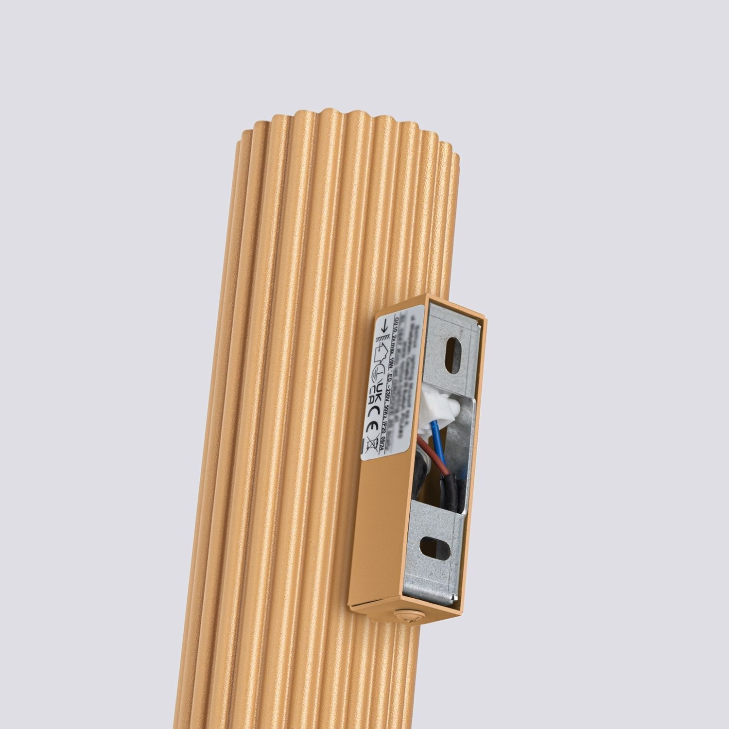 Wandleuchte Up Down H: 20 cm in Gold GU10 2-flammig Aluminium Drinnen, Innenarchitektur