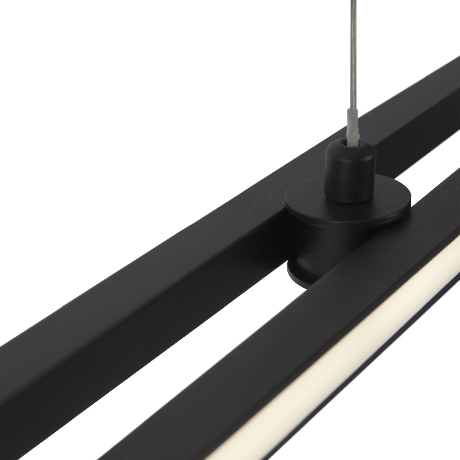 LED Pendelleuchte Aluminium H: max. 305,5 cm Schwarz