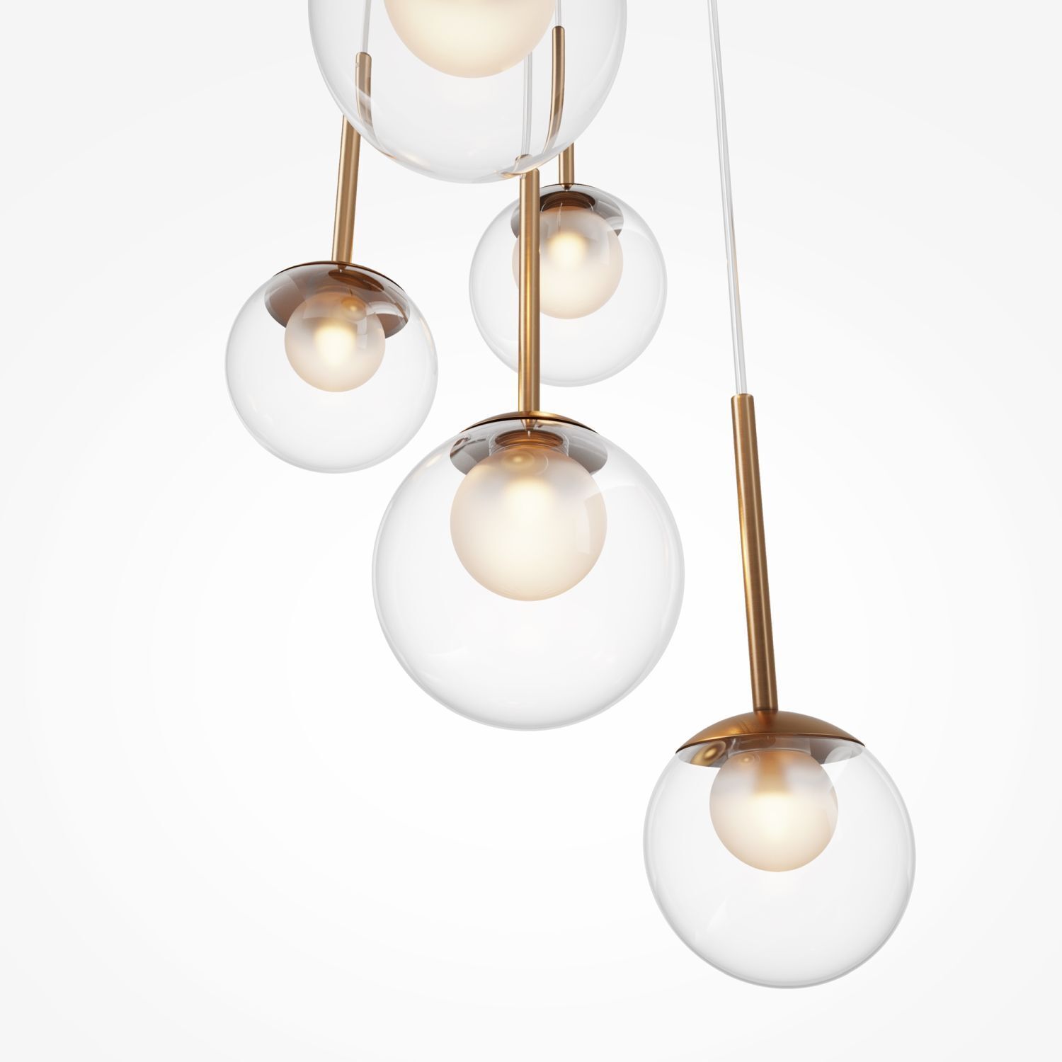 Pendelleuchte Metall Glas G9 Ø 58 cm H: max. 344,1 cm
