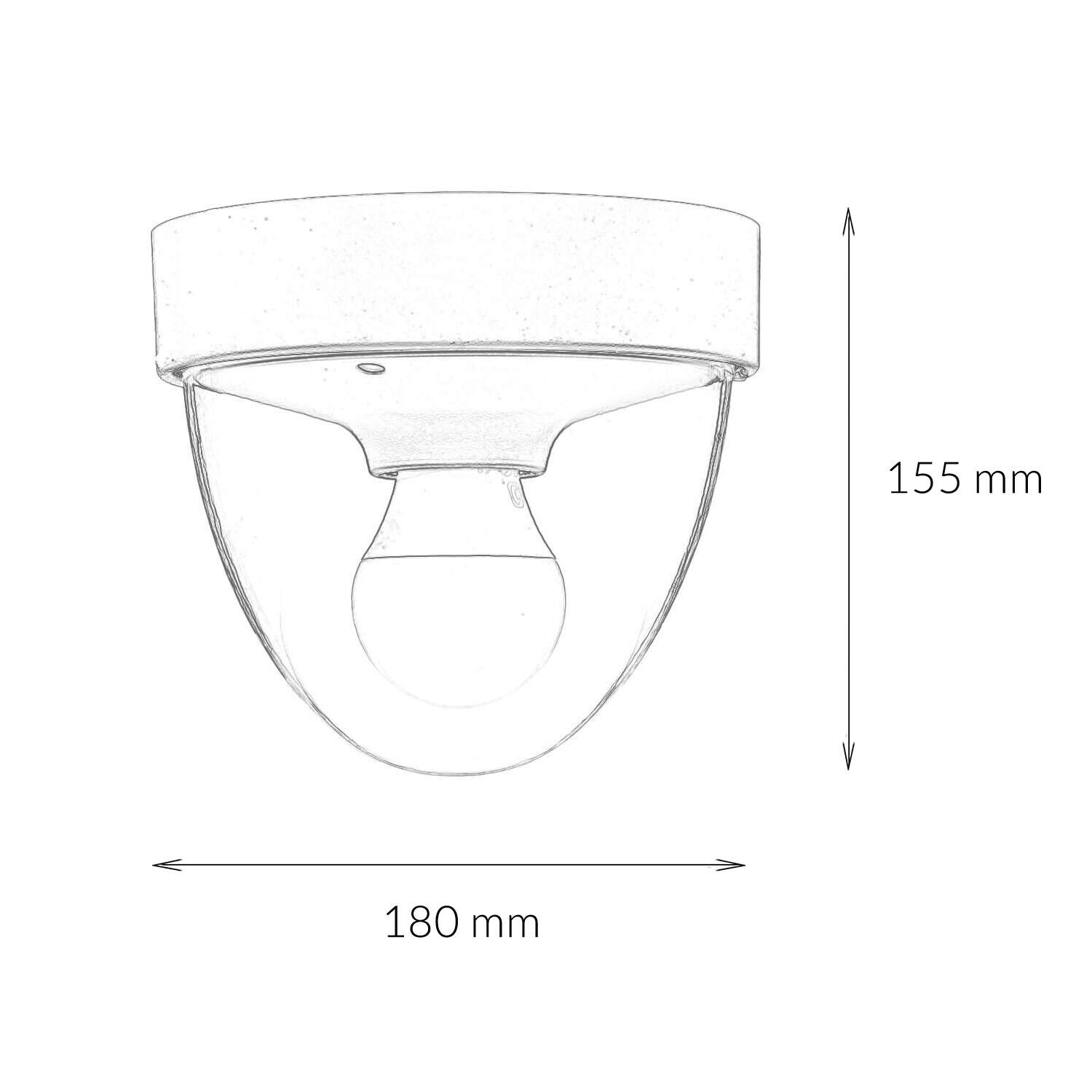 Weiße Deckenleuchte rund Ø18cm IP44 Modern E27