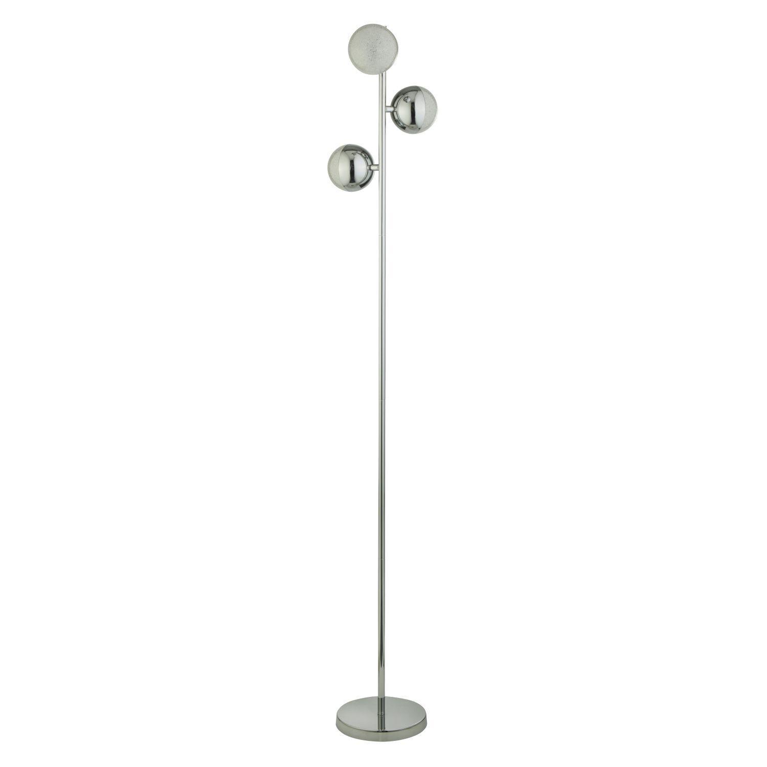 LED Stehlampe Chrom H: 152 cm 4000 K 1878 lm Glas Metall