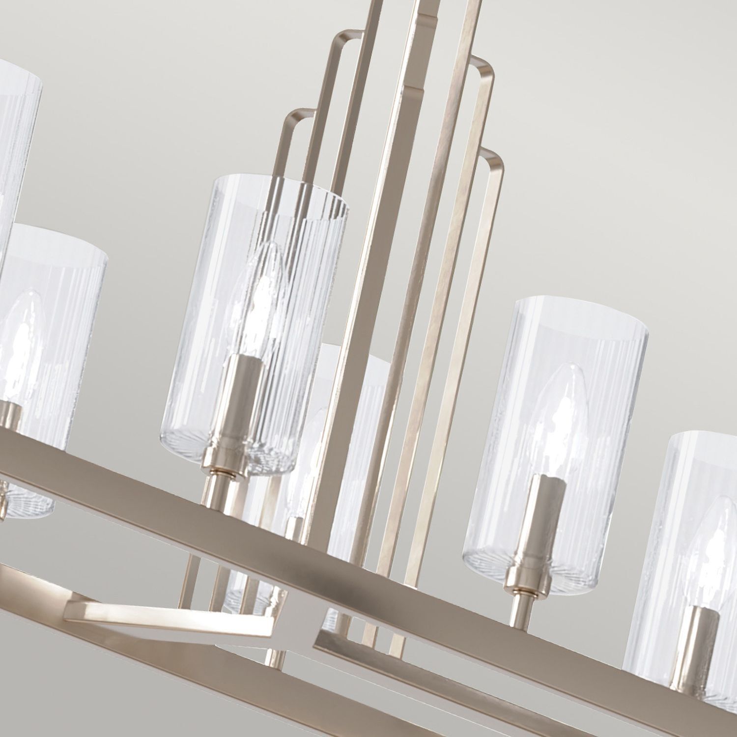 Hängelampe Metall Glas H: max. 162,5 cm Art Déco