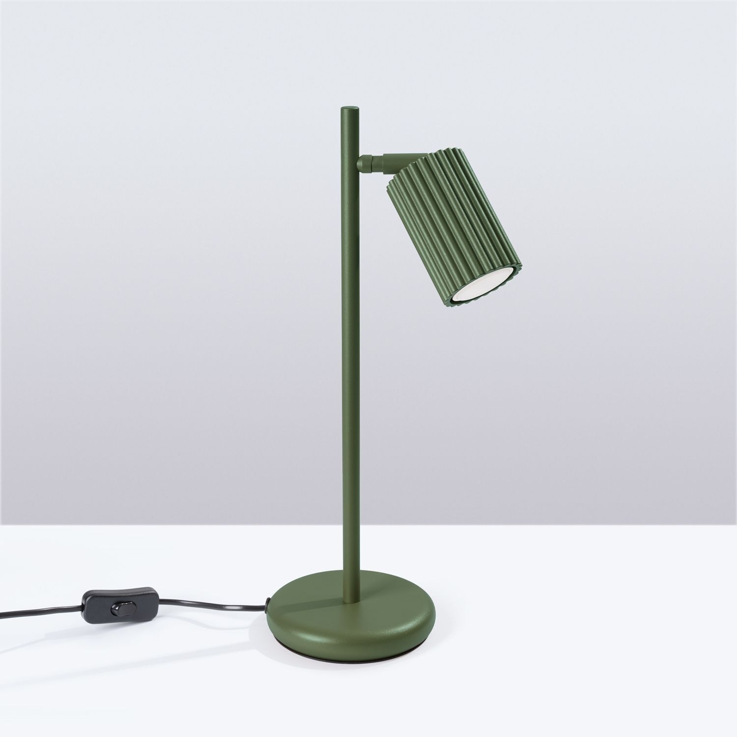 Schreibtischlampe Modern 43 cm hoch Grün GU10 schwenkbar BERTA