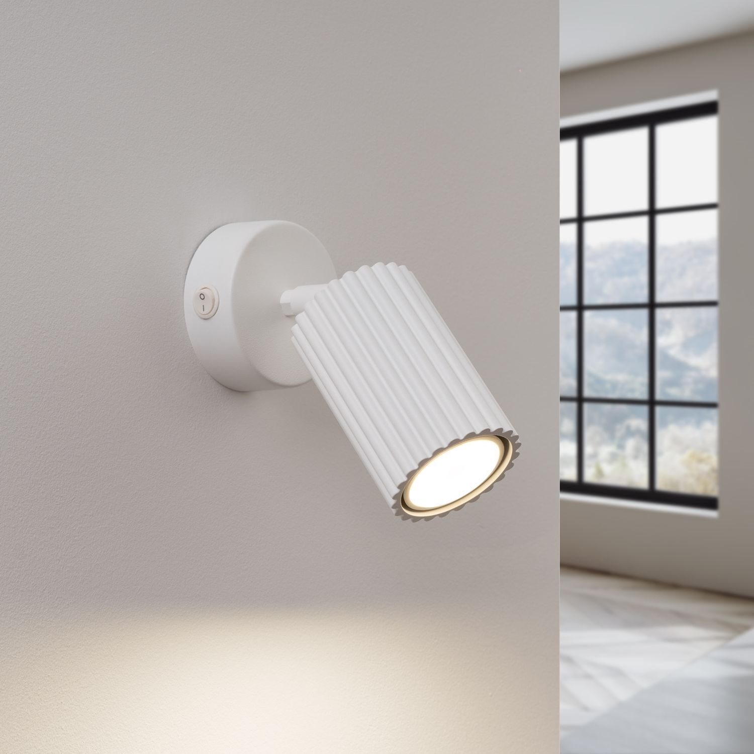 Spot Lampe Weiß GU10 B: 8 cm klein Aluminium schwenkbar