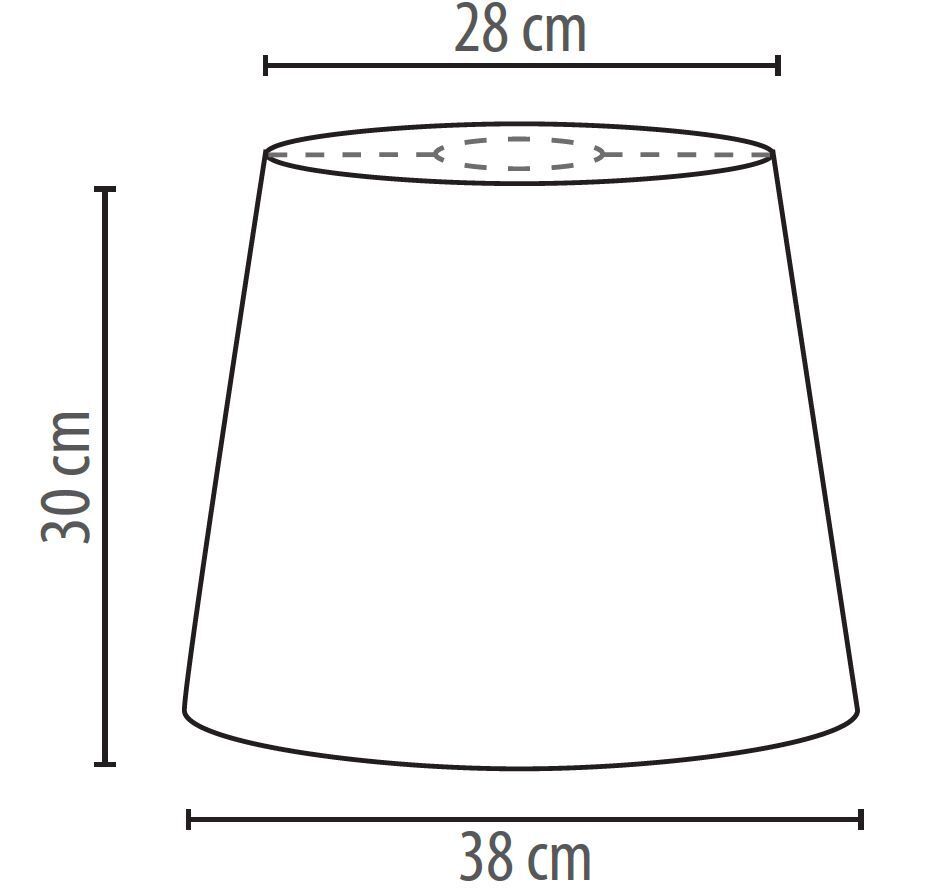 Konischer Lampenschirm Grau Hängelampe E27 Textil