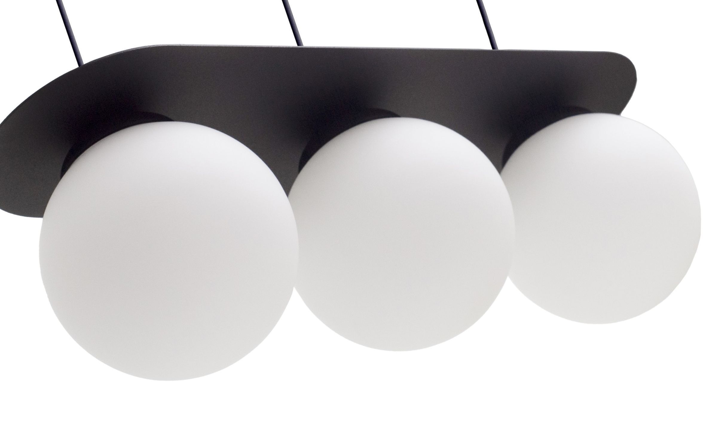 Blendarme Hängeleuchte Glaskugeln E27 3-flmg Schwarz Leuchte, Deckenleuchte, Lampe