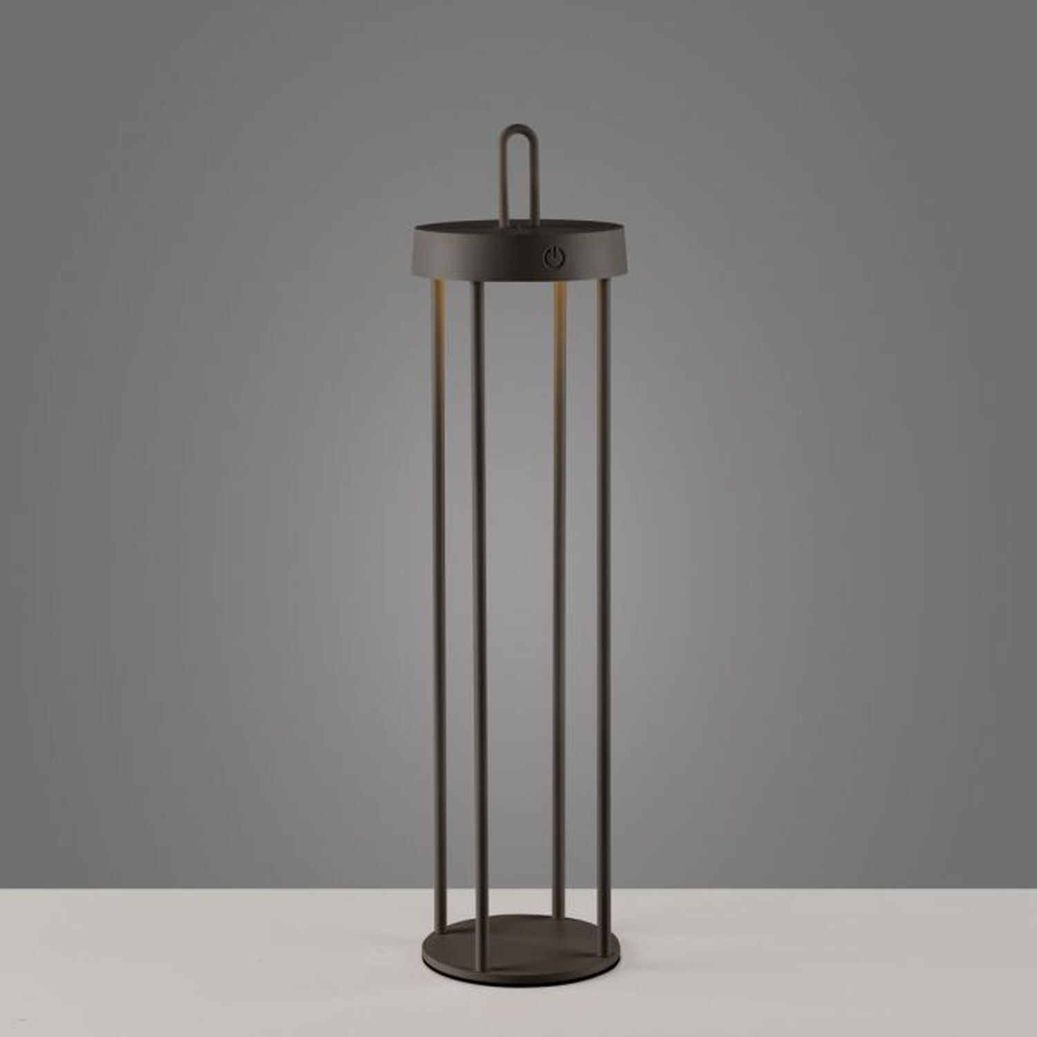 LED Akku Tischleuchte Metall dimmbar IP44 2 W Schwarz