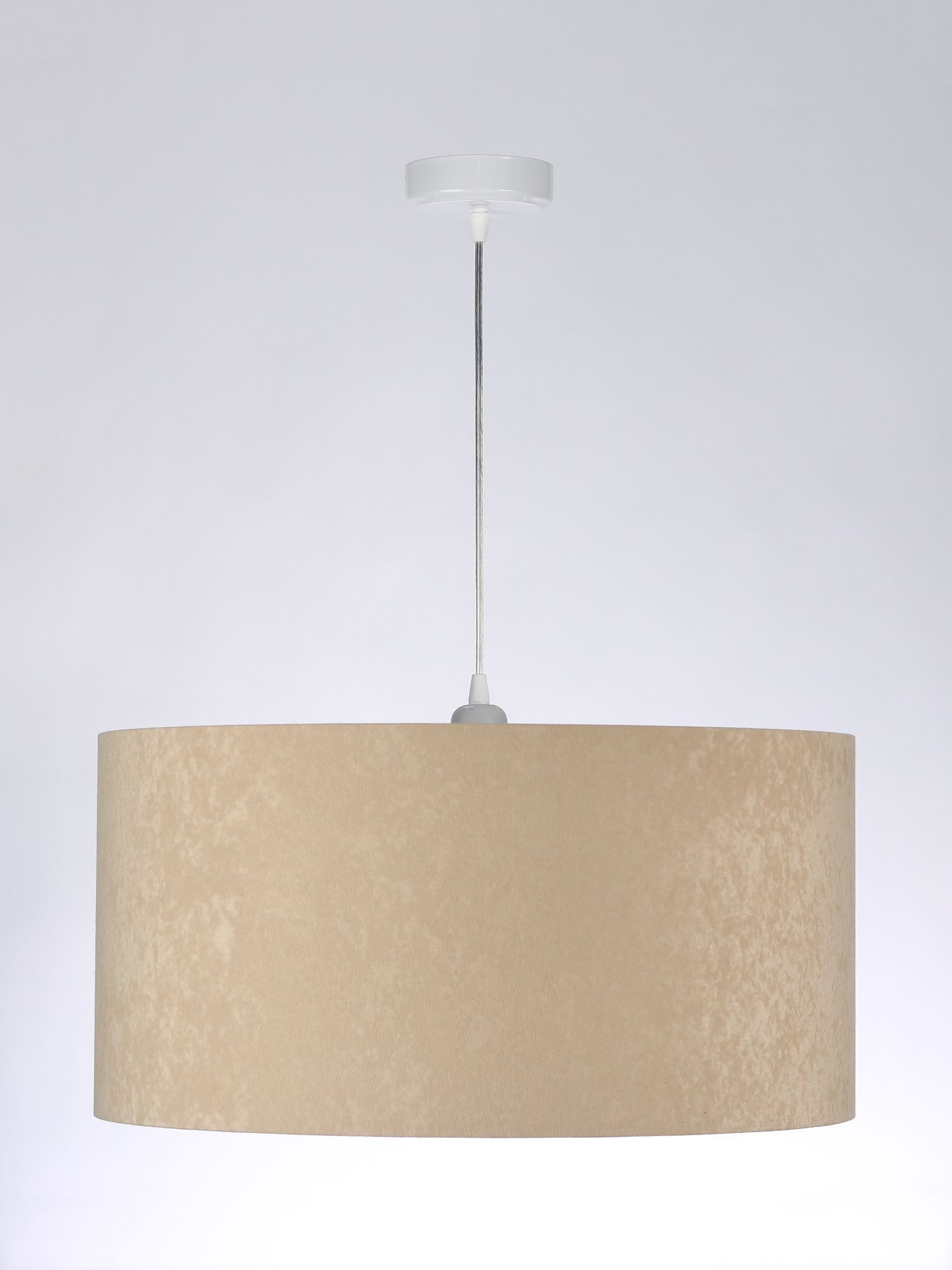 Hängeleuchte AYLMER Beige Weiß Retro rund Esstisch Lampe, Lampenschirm