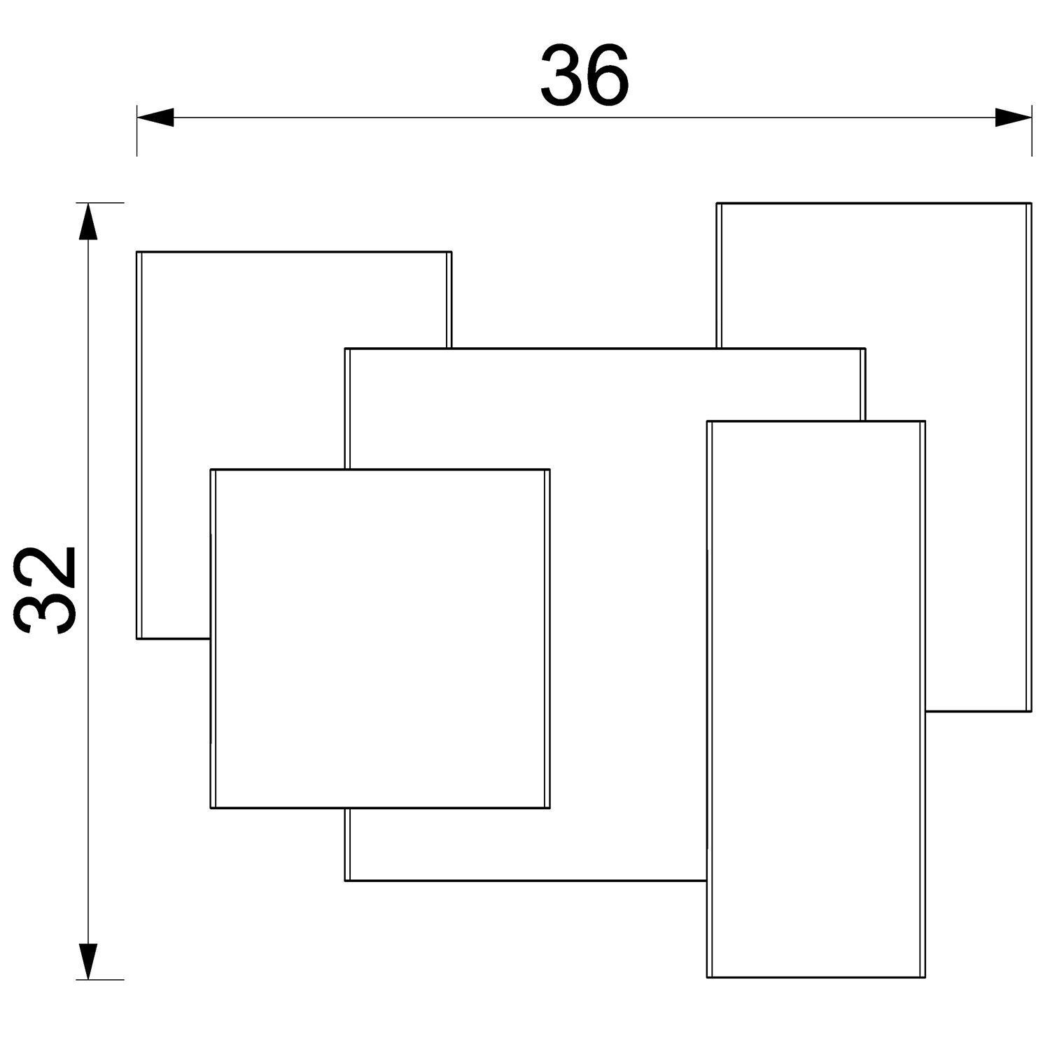 Wandlampe Metall Schwarz B:36 cm G9 indirektes Licht