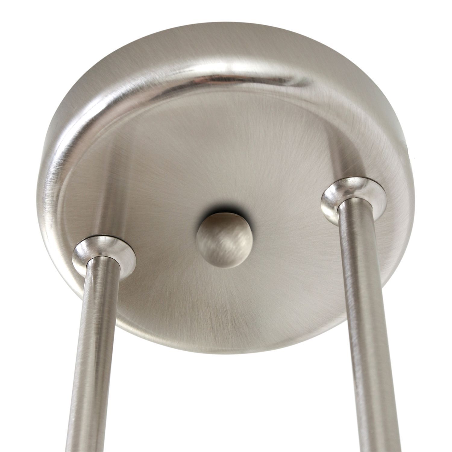 Deckenleuchte blendarm Metall Glas in Stahl Weiß 112 cm