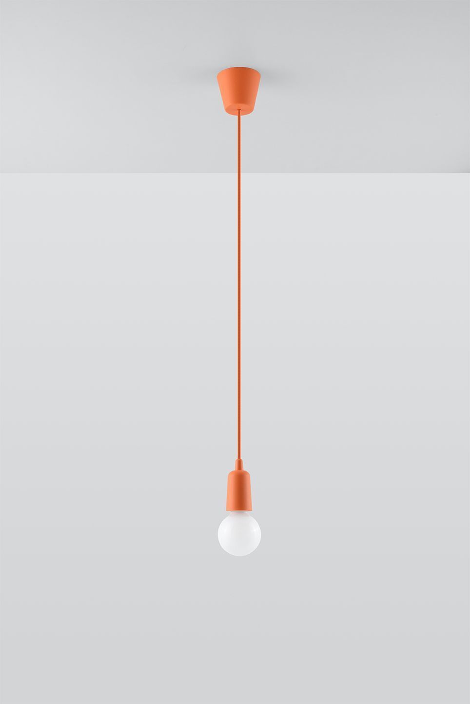 Verstellbare Hängelampe NESSA Tiefe bis 90cm E27 Orange