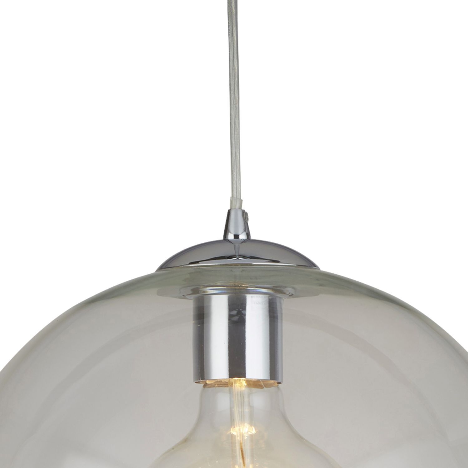 Pendelleuchte Kugel Schirm Ø 30 cm Glas E27 H: max. 1,2 m