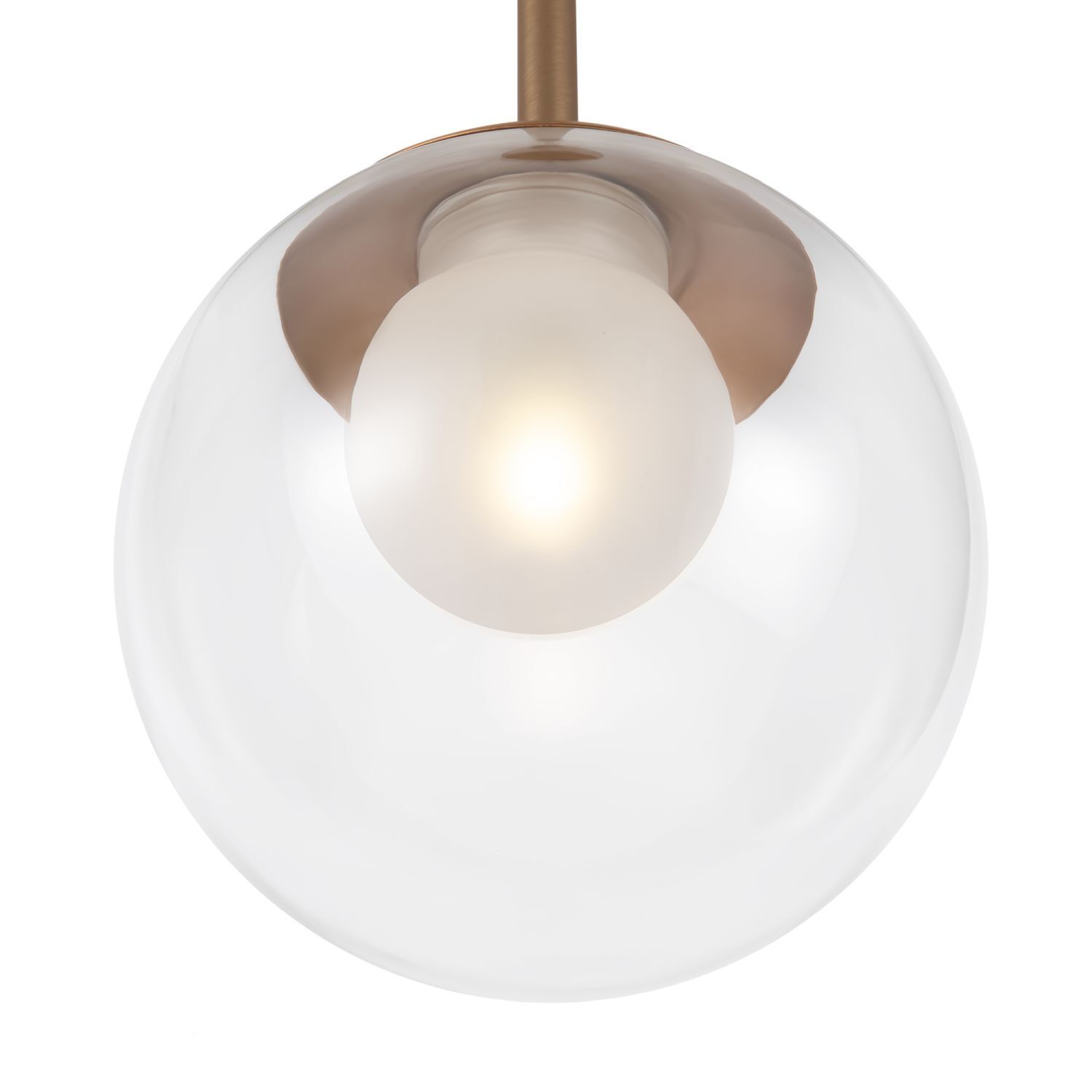 Hängelampe Metall Glas D: 15 cm rund H: max. 334 cm G9
