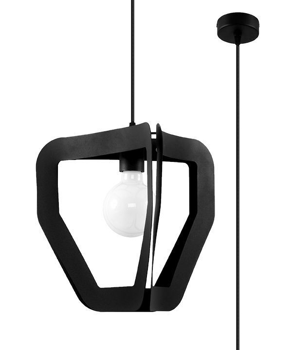Moderne Hängelampe Metall Schwarz verstellbar E27