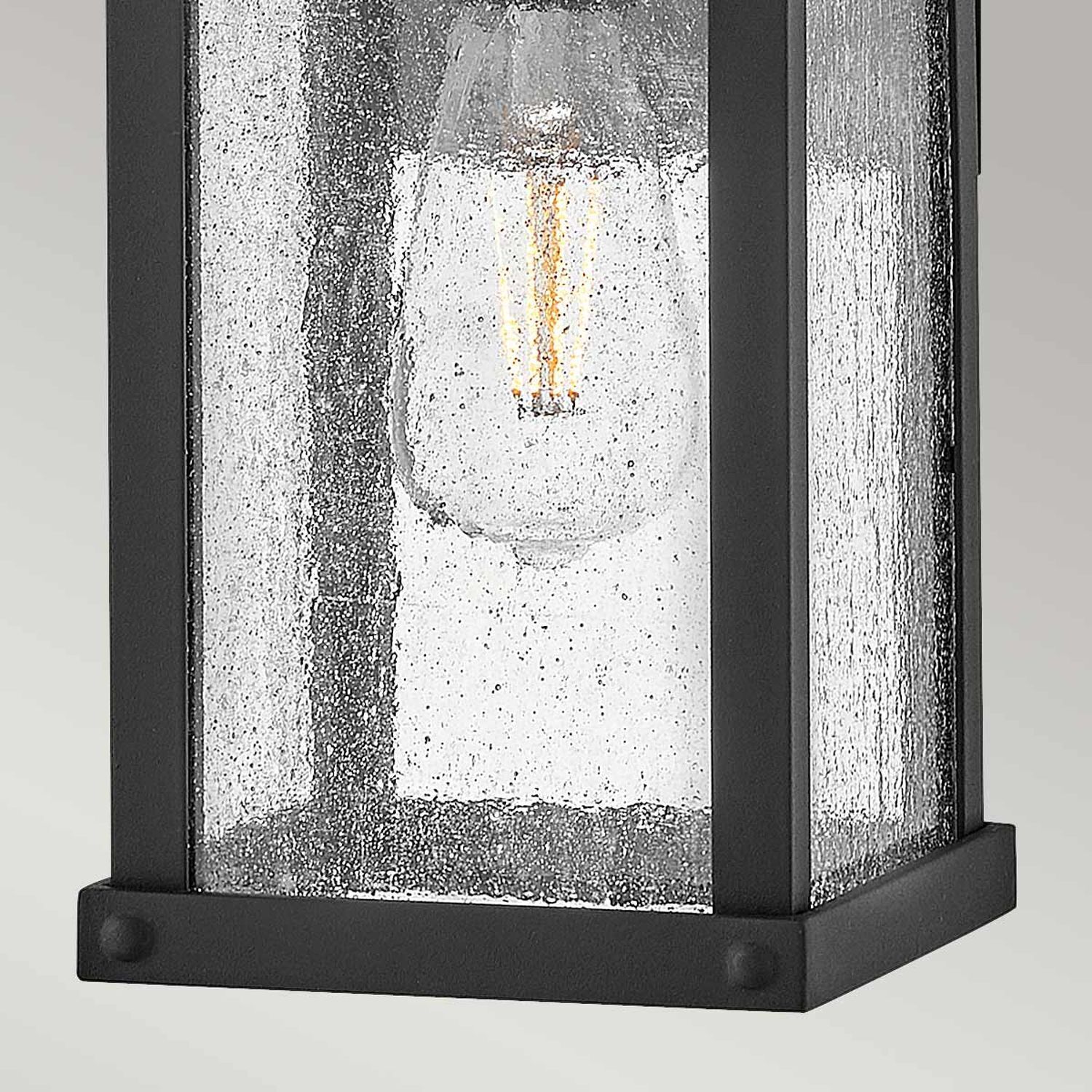 Wandleuchte außen Schwarz antik Regenglas E27 IP44 Vintage