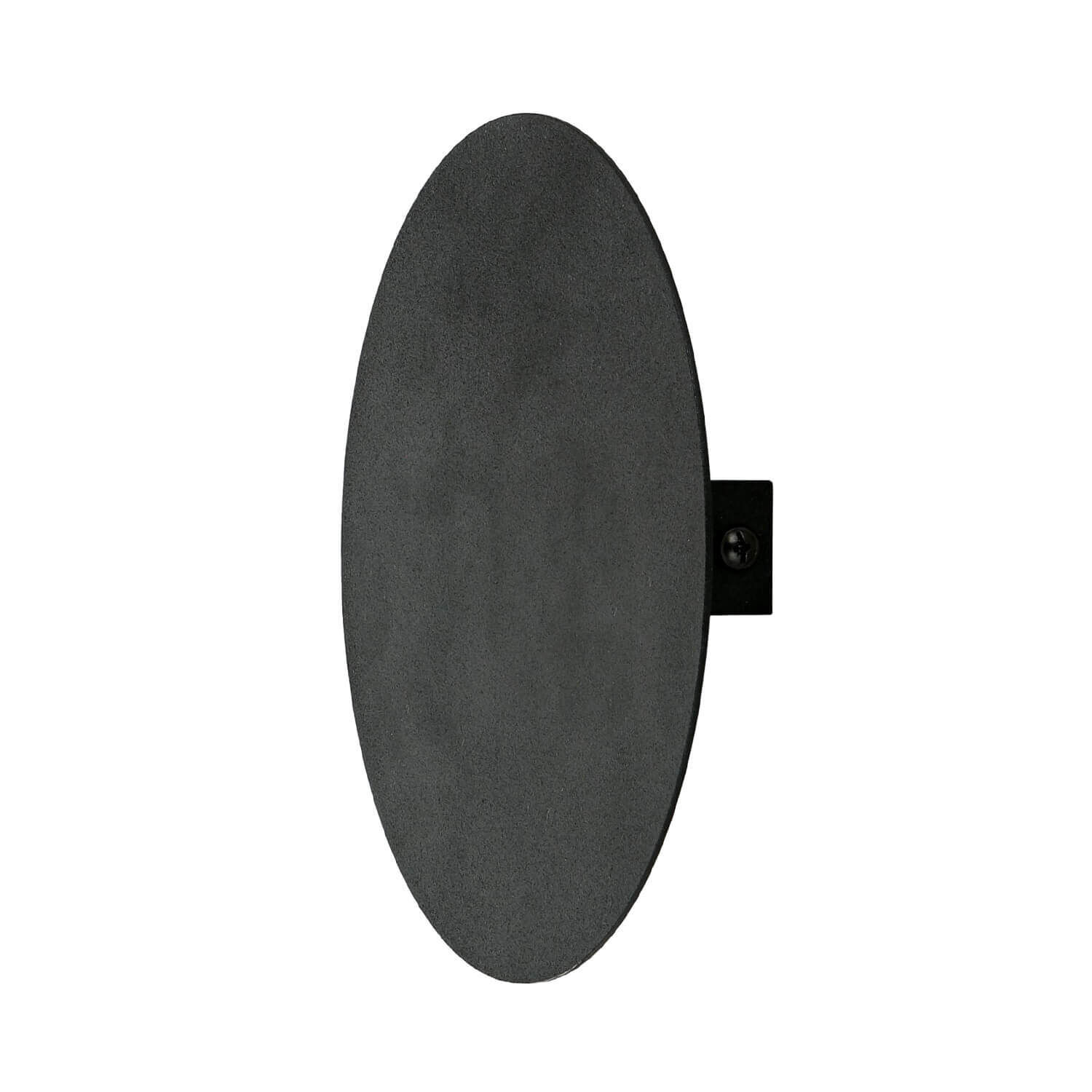 Wandlampe rund flach Ø 20 cm Modern Metall Schwarz