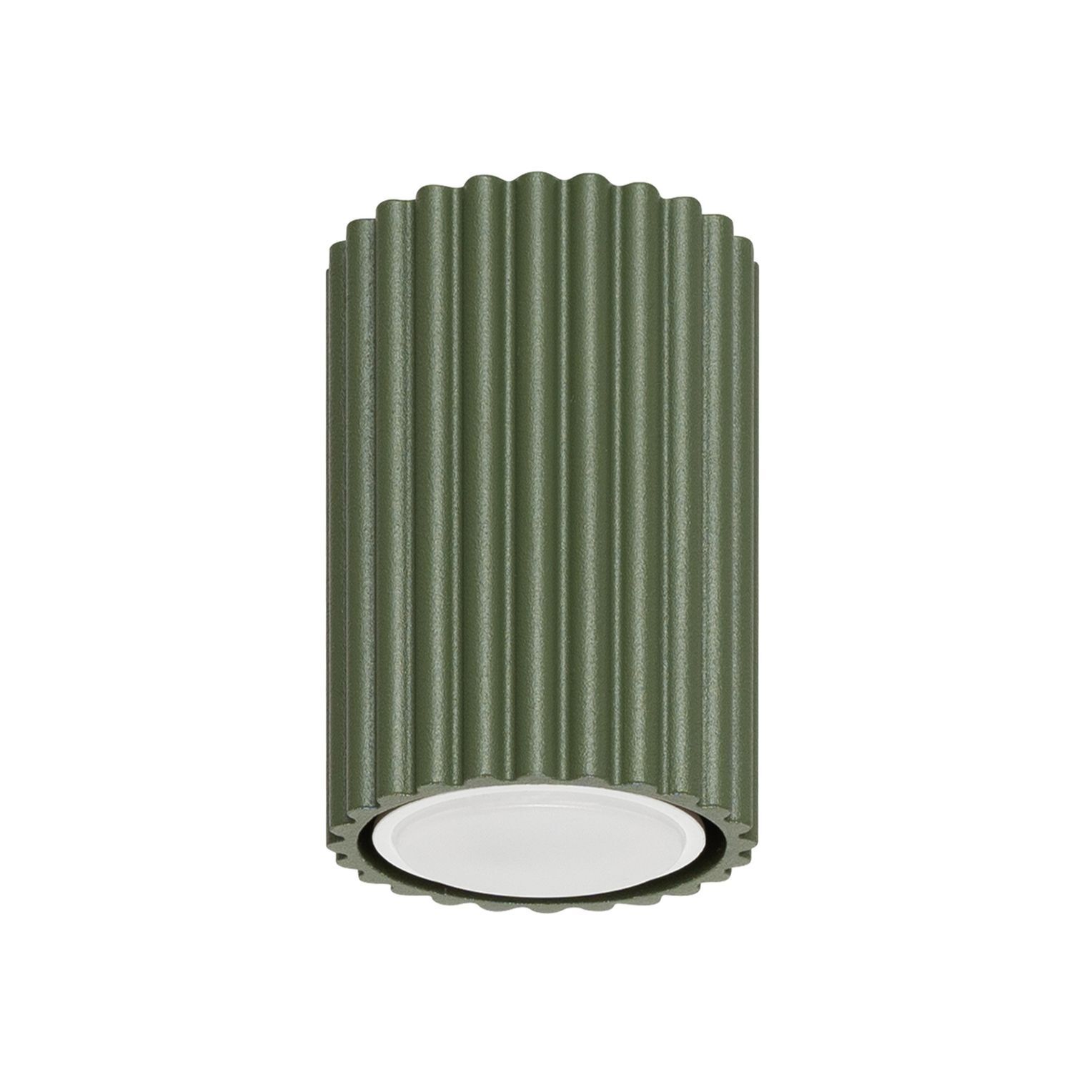 Kleiner Aufbauspot GU10 Ø 6,5 cm H: 10 cm Aufputz Grün Modern