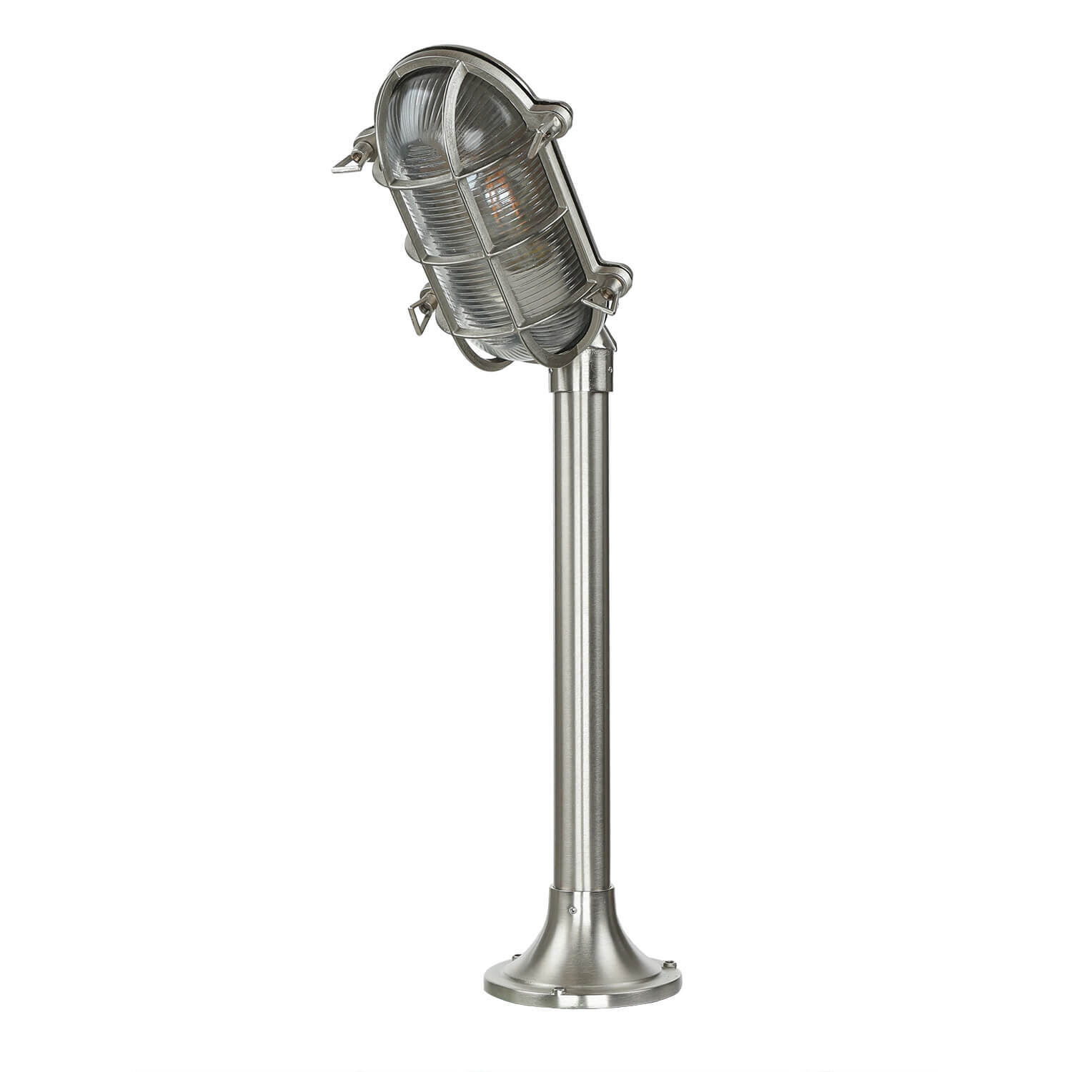 Gartenleuchte Messing H:62cm in Nickel Weg Terrasse