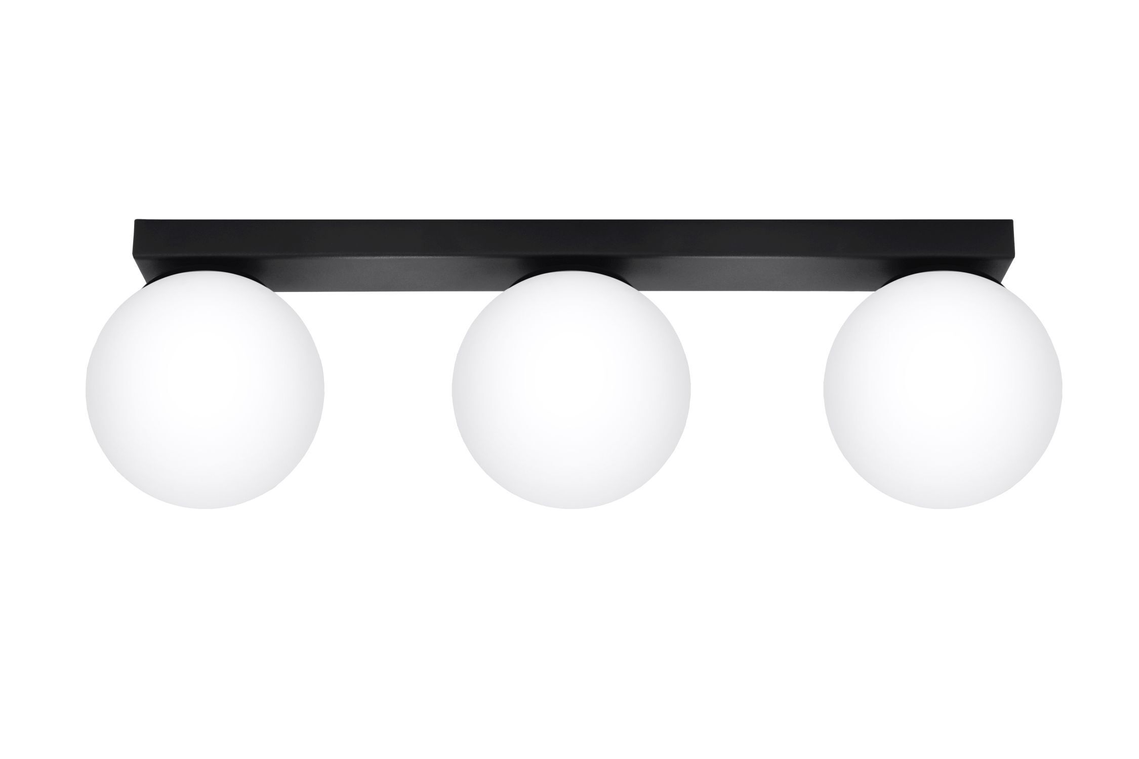 Deckenlampe Schwarz Weiß 3-flammig 50 cm lang RAMSI