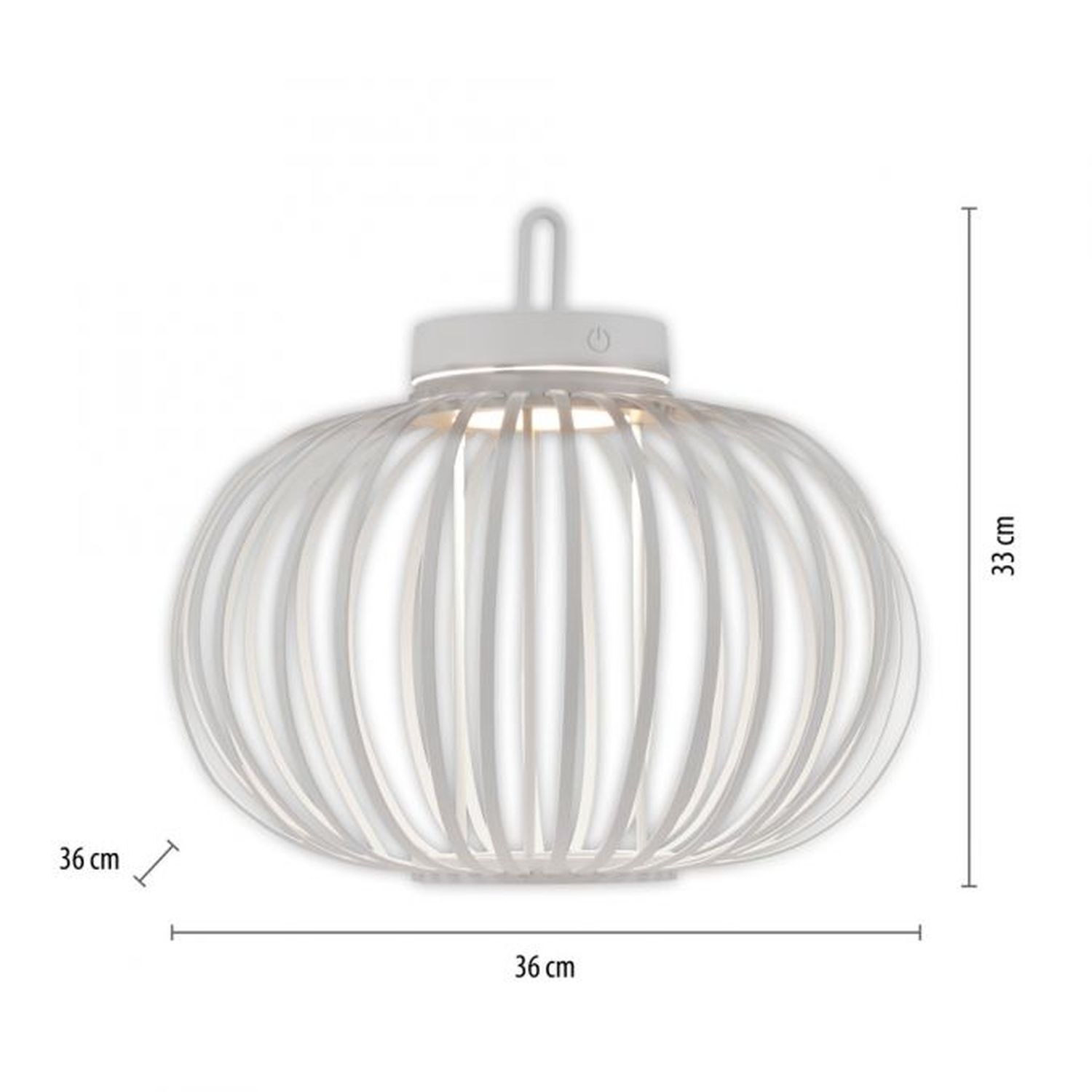 LED Akku Tischleuchte Weiß Dimmer Touch 33 cm IP44 2 W Leuchte, Deckenleuchte