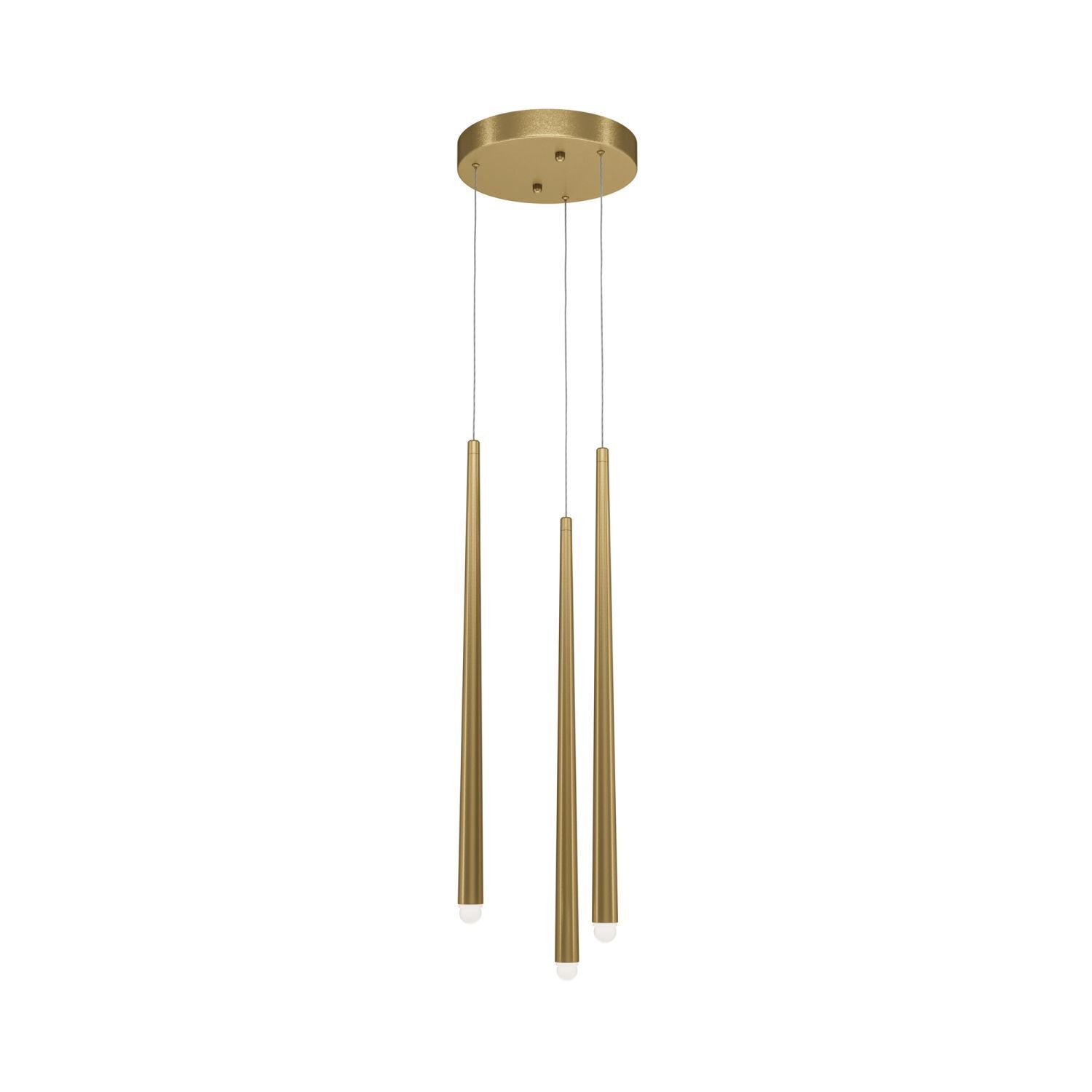 Pendelleuchte Aluminium LED 26 cm breit in Messing Weiß