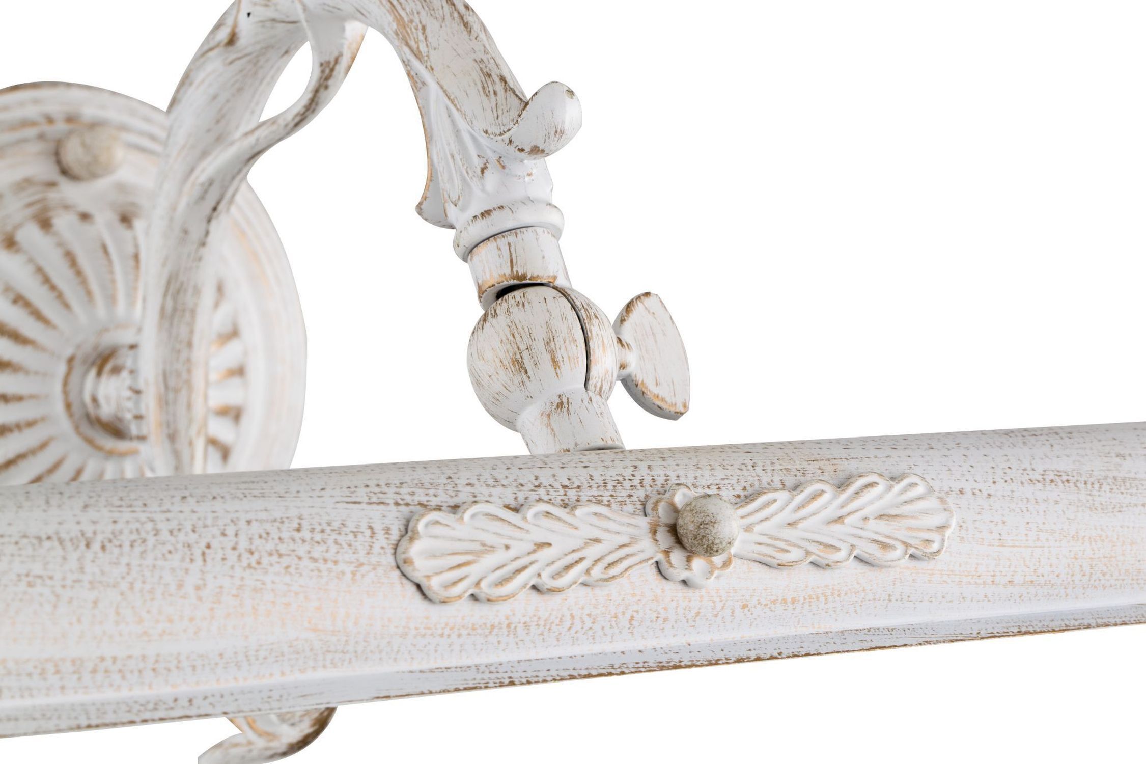 Bilderleuchte Metall verstellbar 44,5 cm breit Weiß E14 Holz