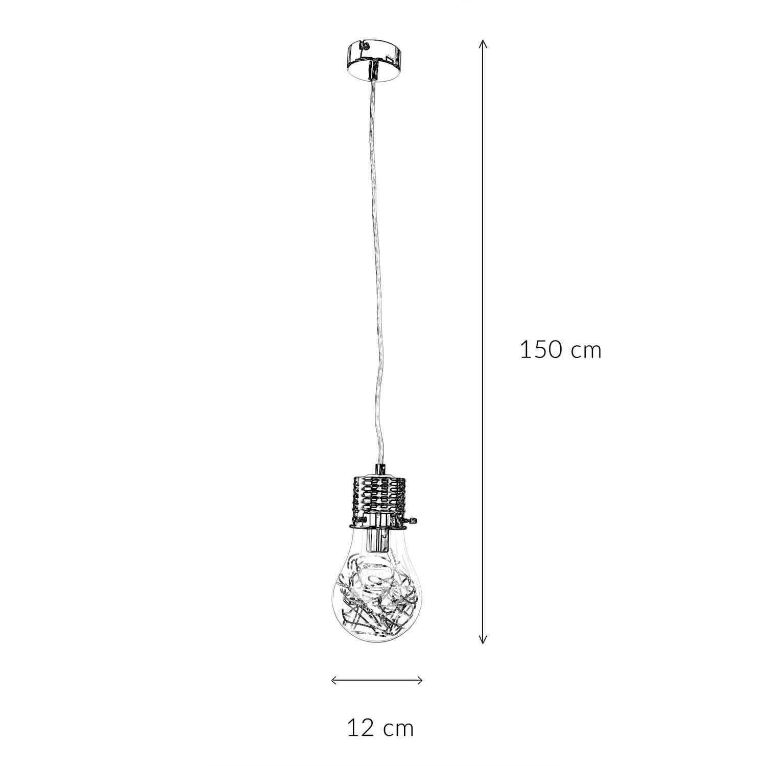 Hängelampe Glas Metall Glühbirnen-Design dekorativ E14 pendant light, hängende lampe, offener glühbirne, kordel-pendellampe, klar glas glühbirne