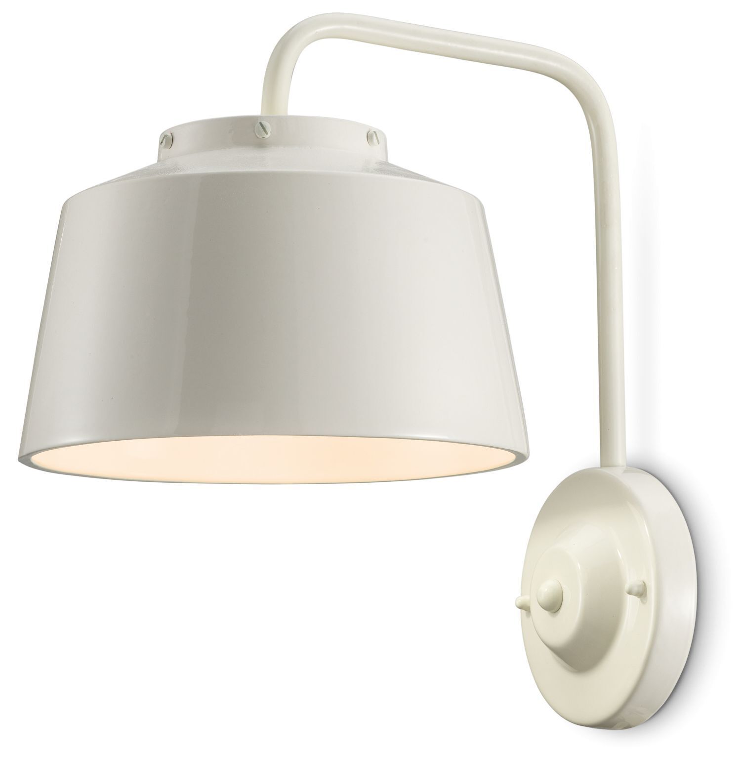 Wandleuchte Keramik Metall E27 34 cm hoch Creme Lampe, Drinnen, Zimmer, Duscharmatur, Lampenschirm