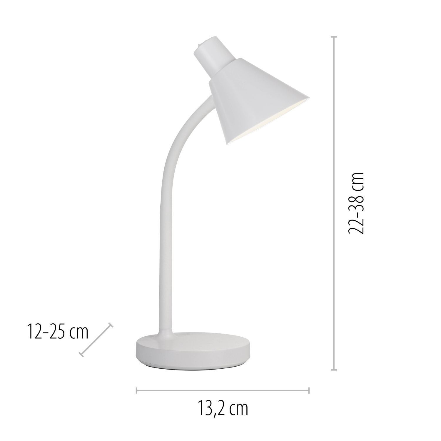 LED SchreibTischlampe Metall 38 cm Weiß 600 lm Modern