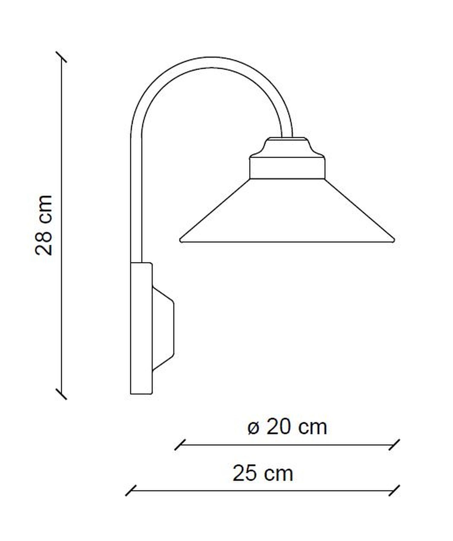 Wandleuchte Metall Keramik E27 H: 28 cm Landhaus Stil