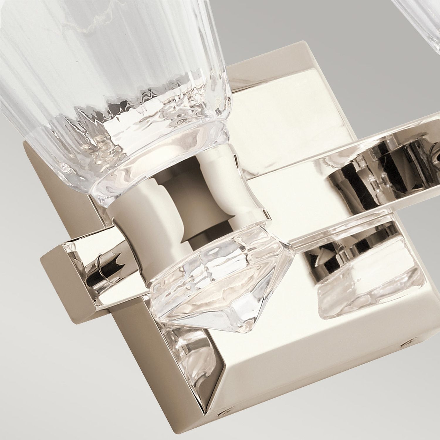 LED Badezimmerlampe Wand IP44 36,8 cm breit Glas Metall LED Badezimmerlampe Wand IP44 36,8 cm breit Glas Metall