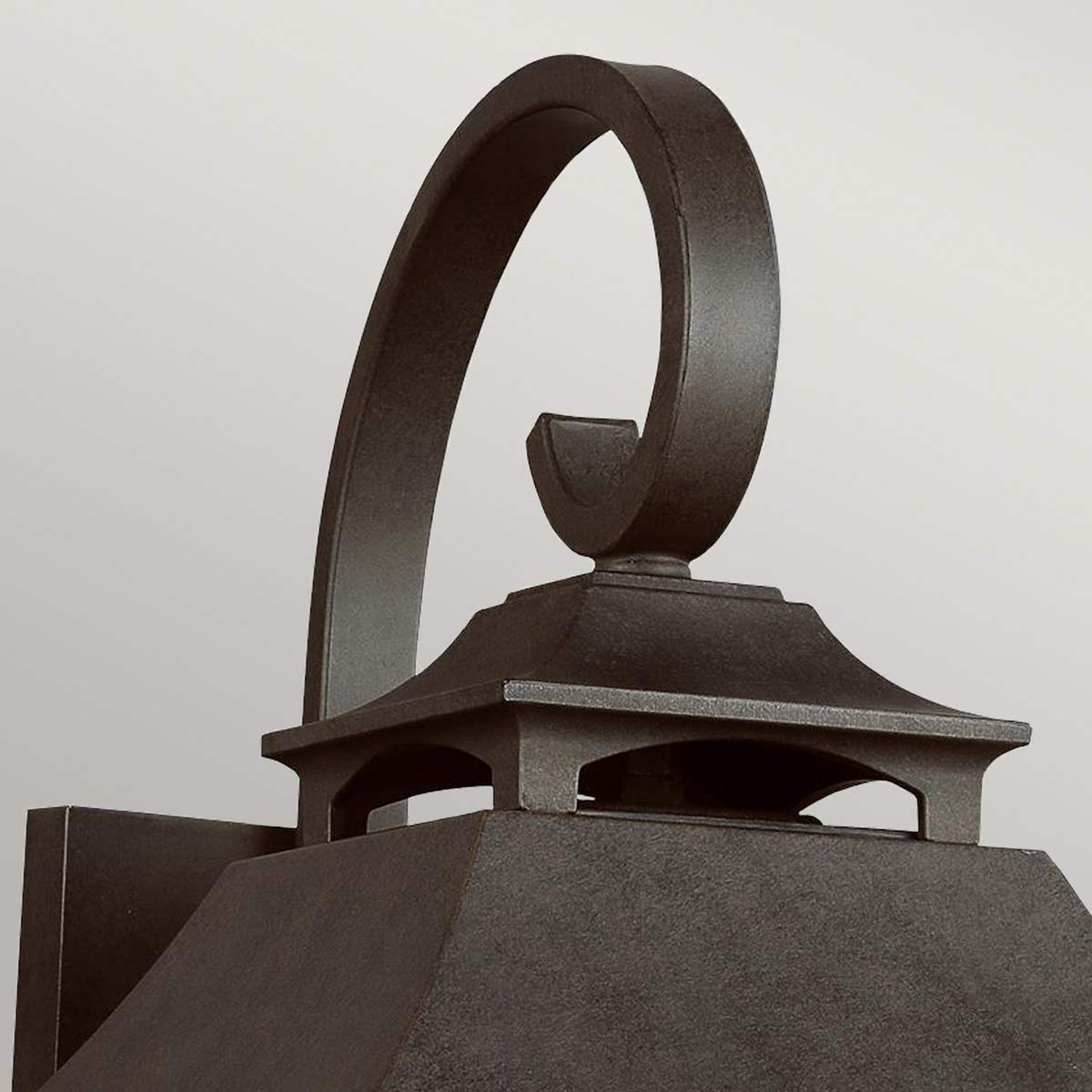 Wandleuchte außen Edelstahl Glas E14 IP44 H: 48,9 cm Halter, Lampe, Kopfteil, Metall, Veranda-Laterne