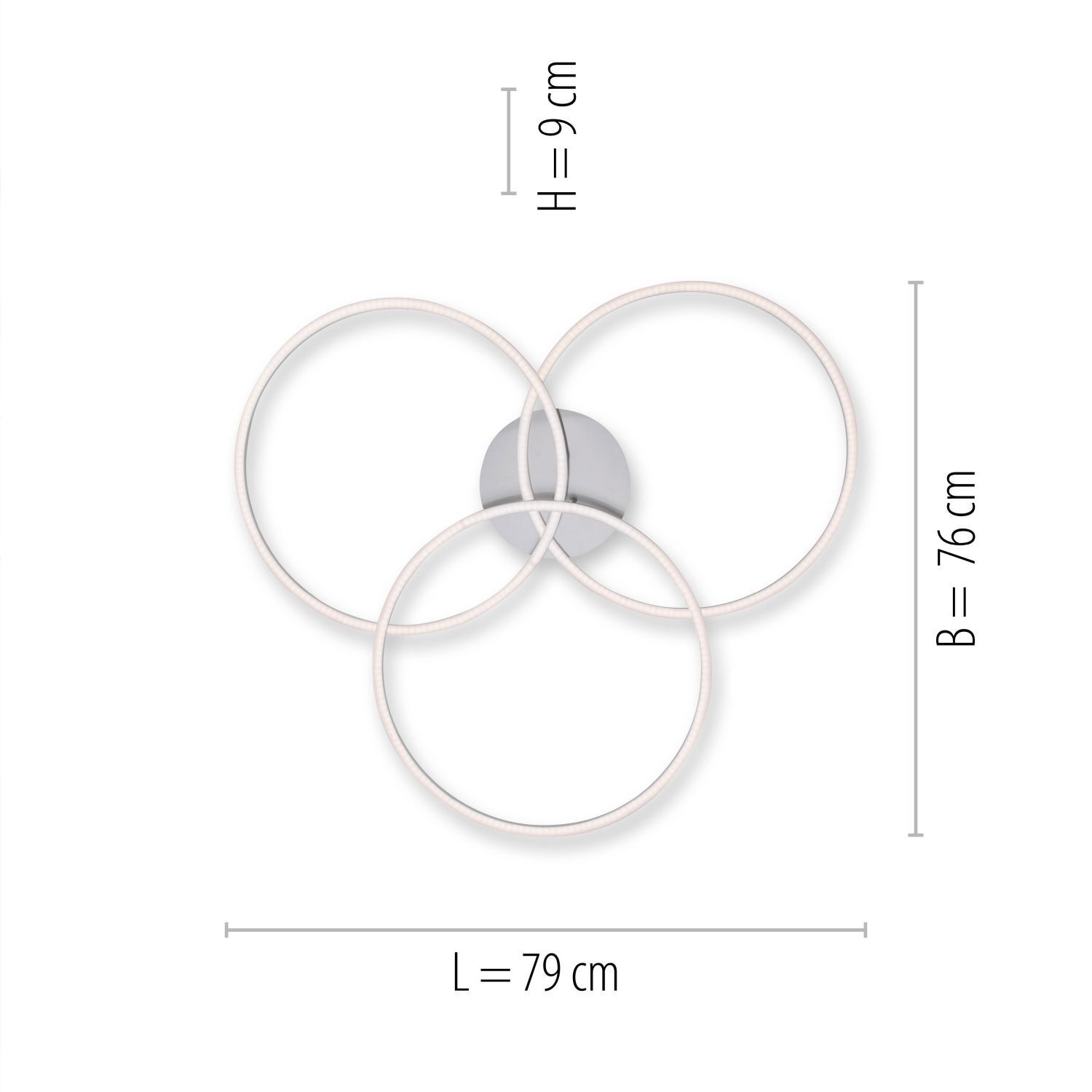 LED Deckenleuchte Metall Stahl L:79 cm 3000 K beweglich
