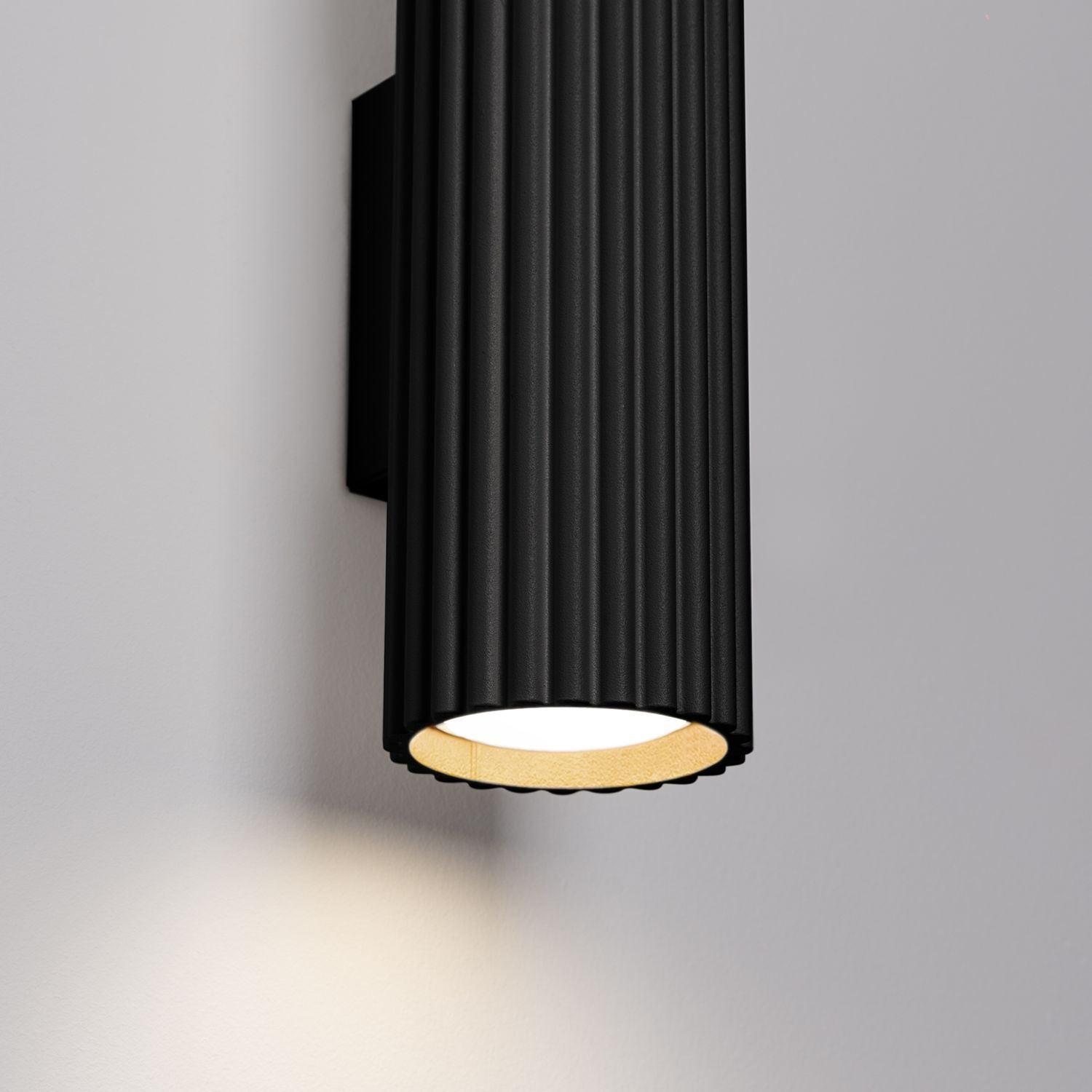 Wandleuchte Up Down klein H: 20 cm Schwarz 2x GU10 Aluminium