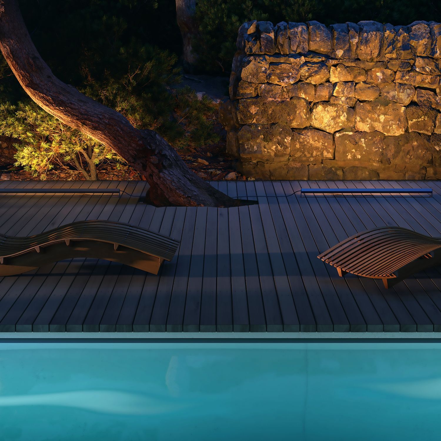 Schwimmbad, Deck, Veranda, Draußen