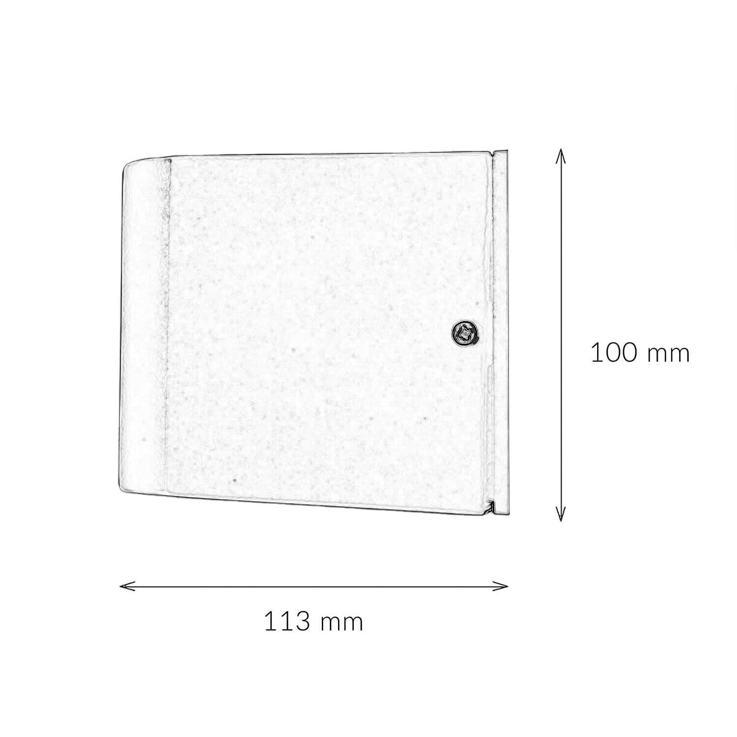 wallet, Brieftasche, Faltbar, metallisch, Abmessungen-113x100mm