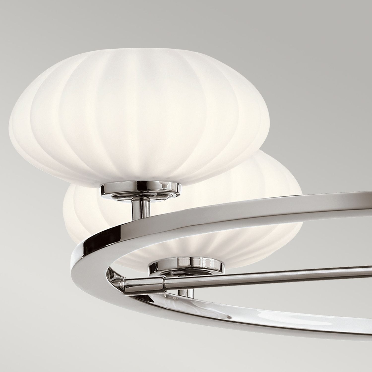 Deckenlampe Badezimmer IP44 Chrom Weiß Ø 71 cm verstellbar LED