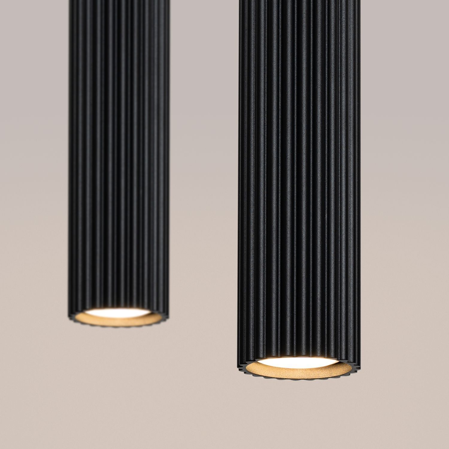 Pendelleuchte Schwarz B: 30 cm Aluminium GU10 2-flammig