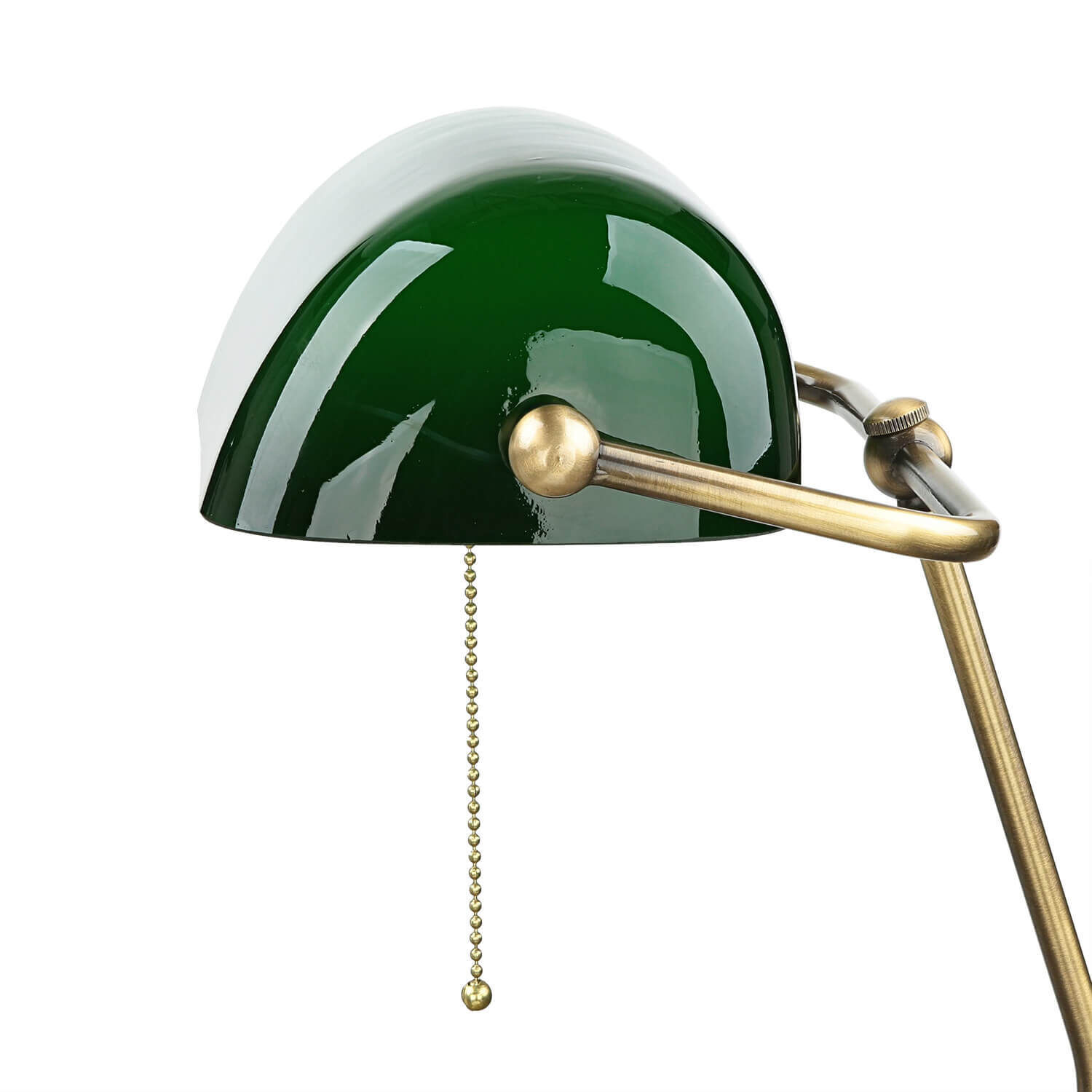 XXL Bankerlampe Messing Glas Wohnzimmer MINISTERO Lampe, Lampenschirm