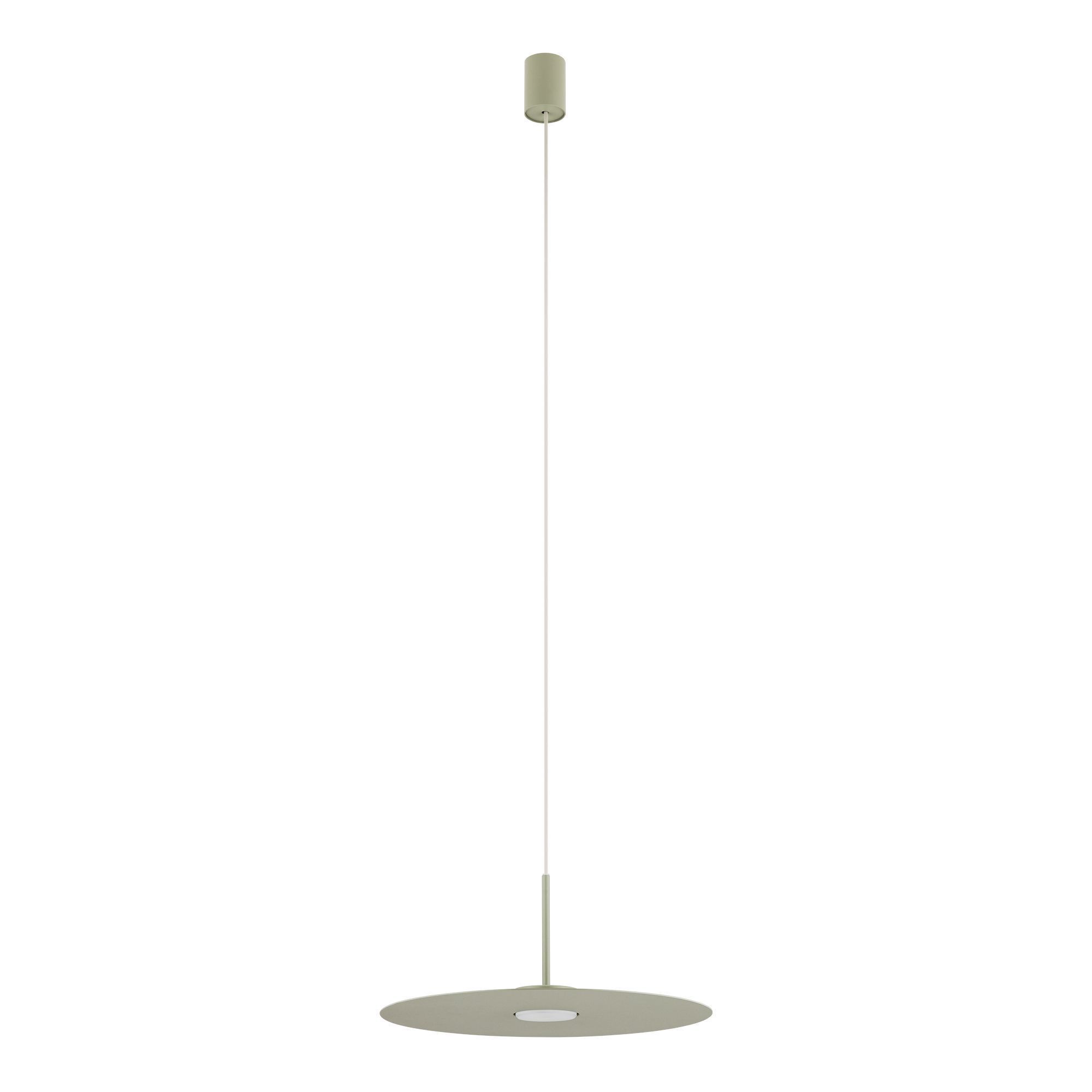 Moderne Hängelampe Stahl GX53 rund Ø40 cm Salbei Grün pendant light, ceiling light, Disk shade, white cord, lampholder