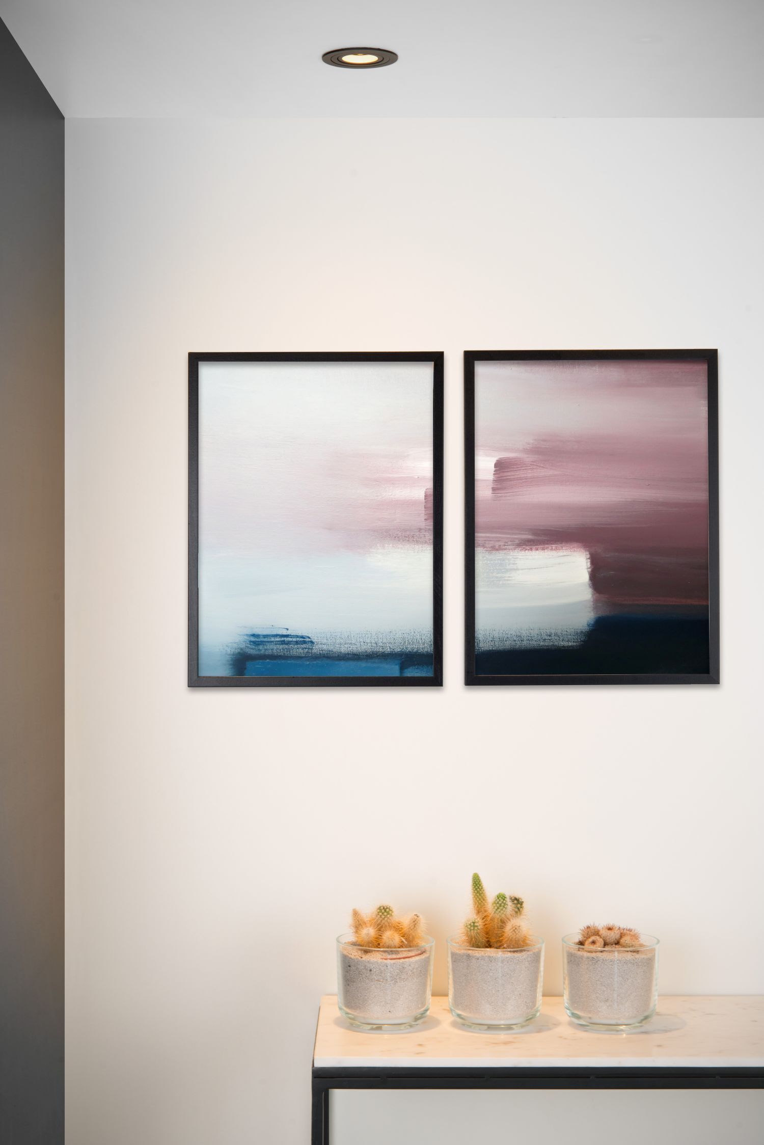 Einbaustrahler Aluminium Schwarz GU10 Ø9 cm edel Pflanze, Kunst, Malerei, Drinnen, Innenarchitektur