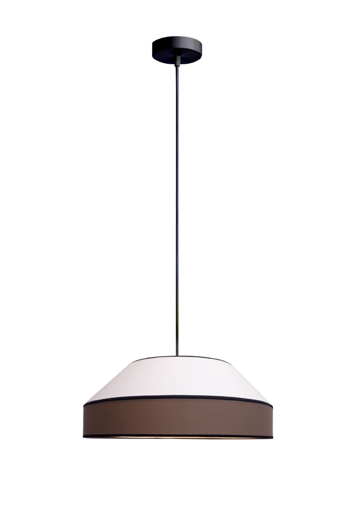 Blendarme Hängelampe Stoff Schwarz Weiß E27 Ø45 cm