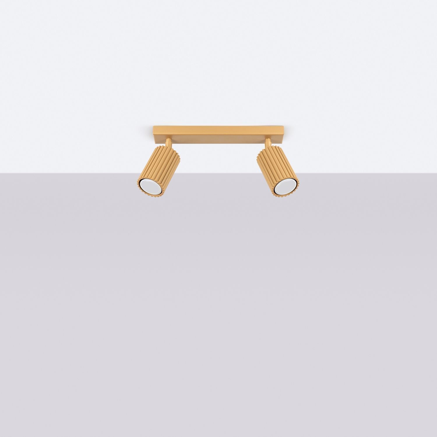 Deckenstrahler Gold flexibel GU10 2 flammig L:30 cm Bank, Mobiliar