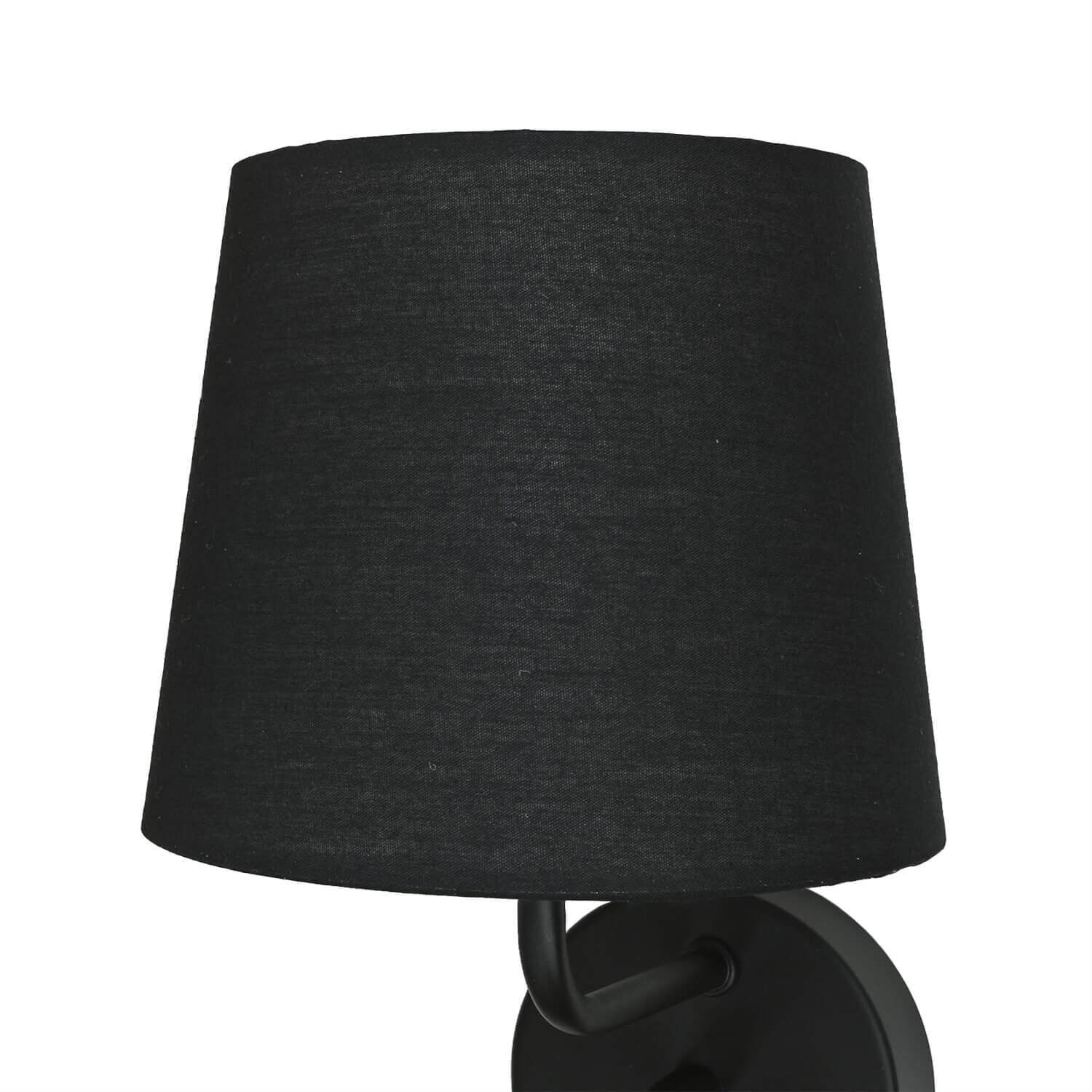 Praktische Wandleuchte Schwarz mit Leselampe GU10 Lampe, Lampenschirm