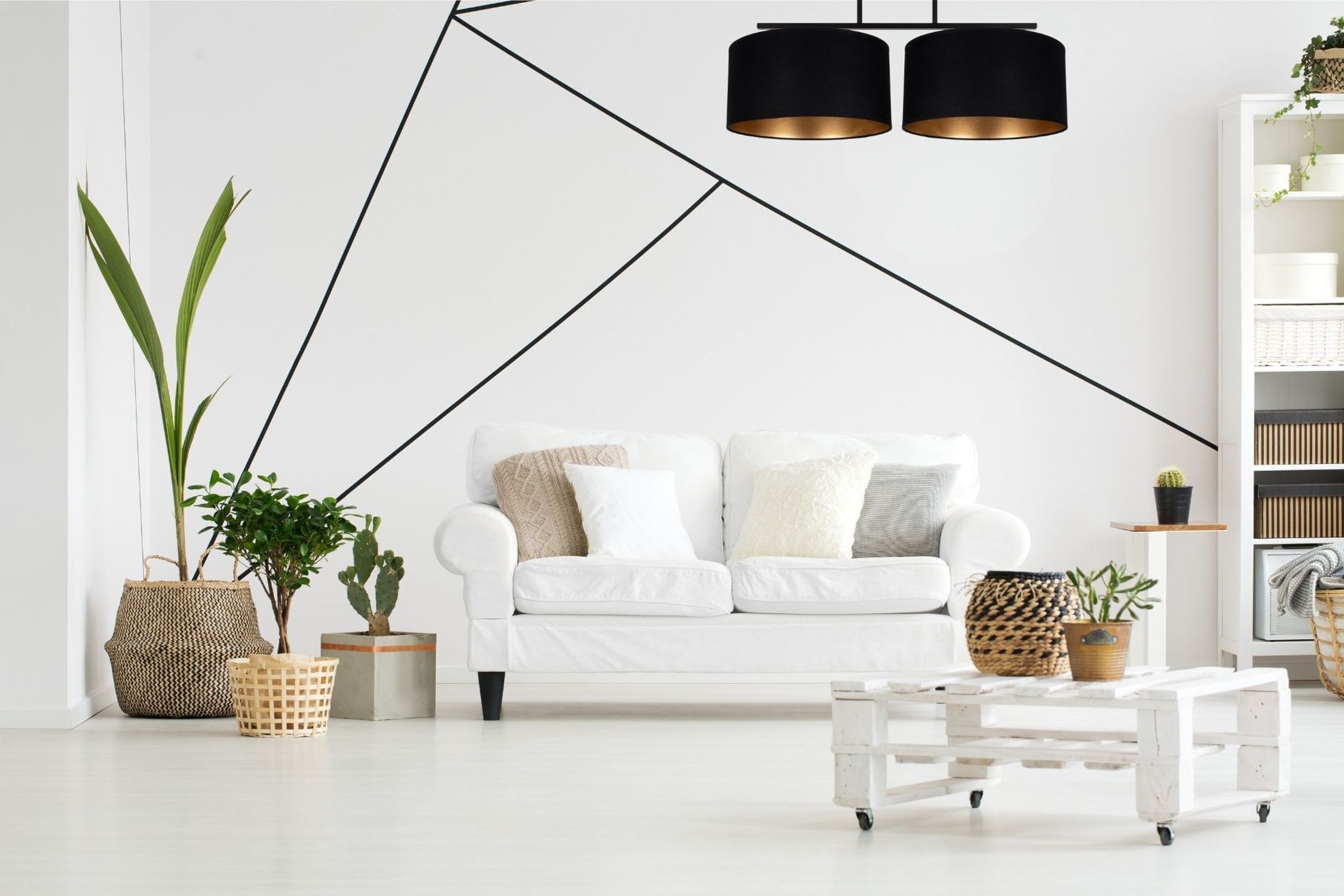 Lampe, Pflanze, Stehlampe, Couch, Mobiliar