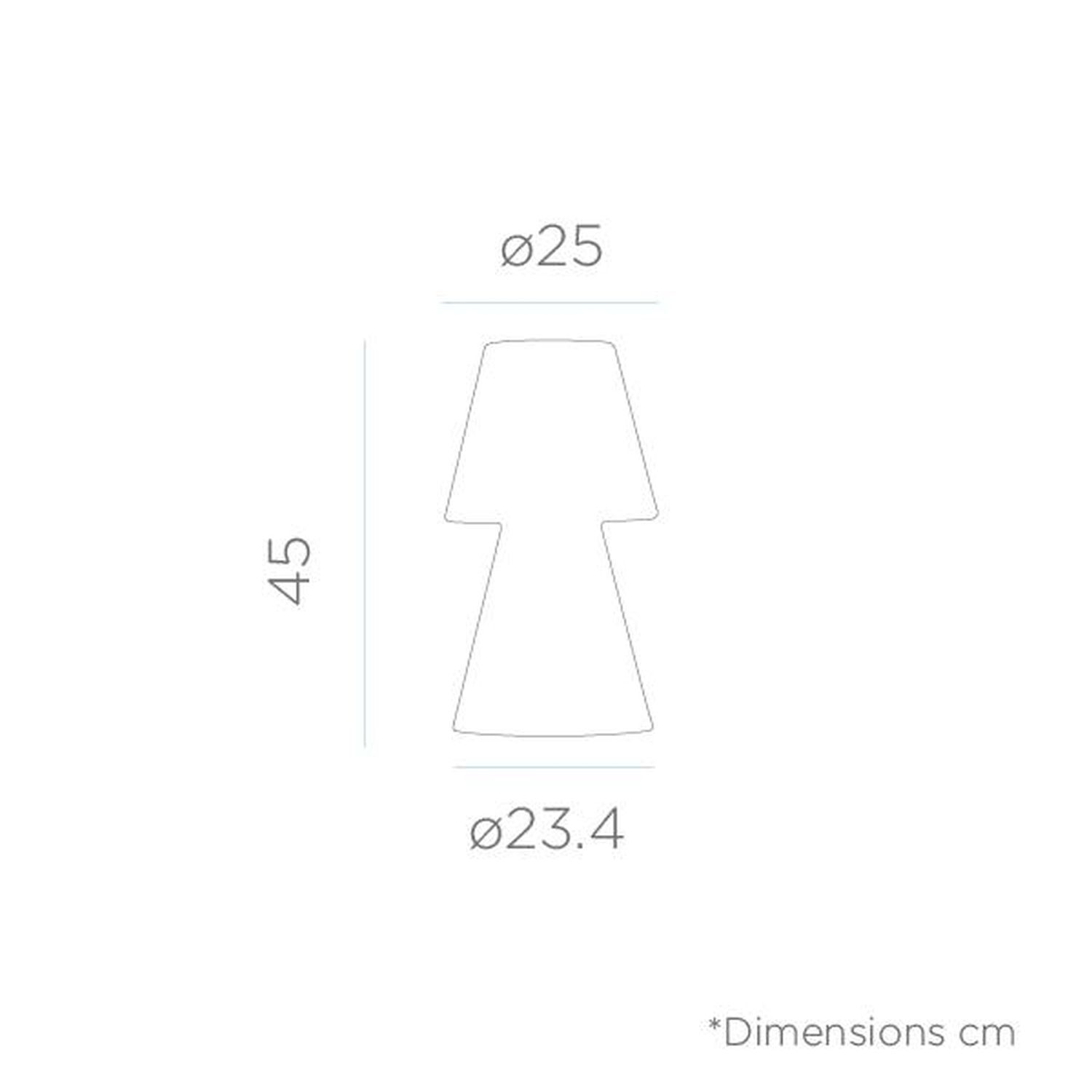 Tischlampe außen 45 cm IP65 Weiß E27 Stecker Kabel 6000K Diagramm, Handlung