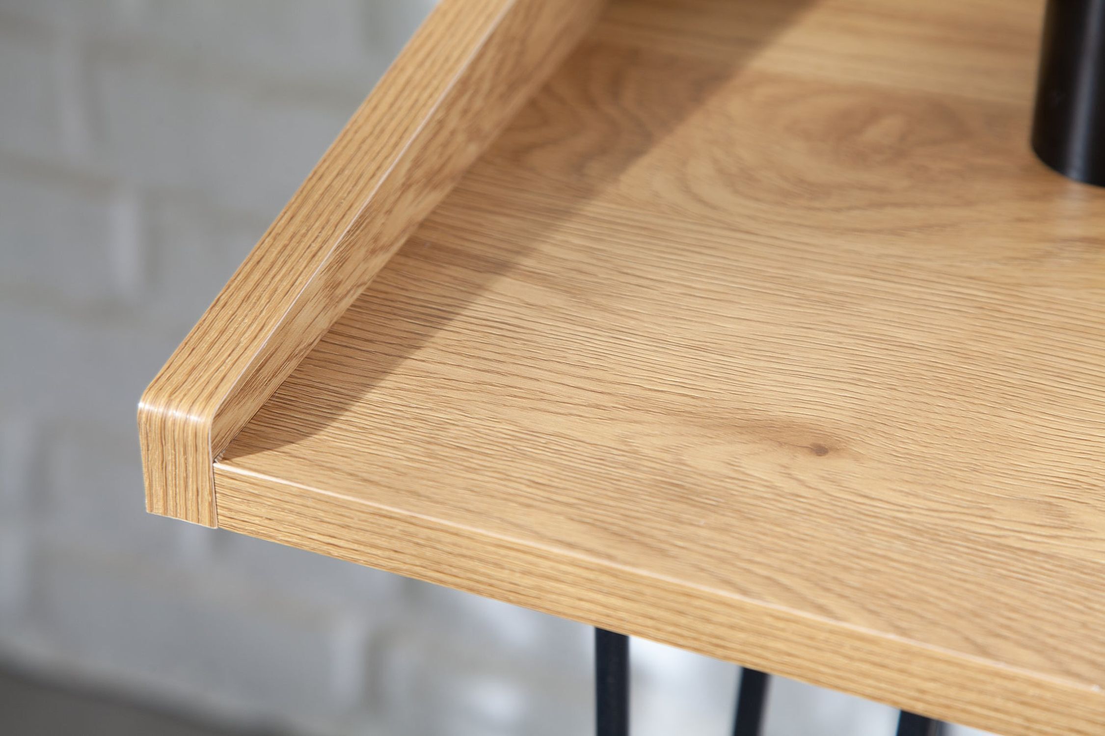 Schreibtisch mit Schublade in Eiche Schwarz 110x89 cm