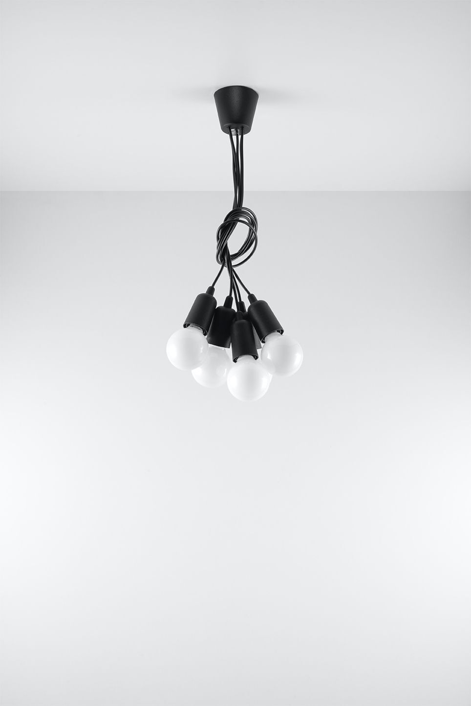 Pendelleuchte Schwarz verstellbar bis 90cm Retro NESSA