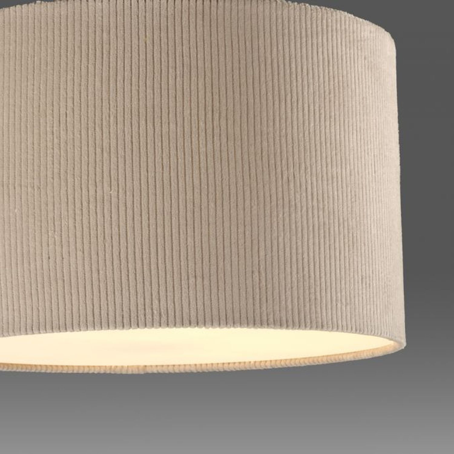 Stoff Deckenlampe blendarm Beige E27 Ø35 cm gemütlich Lampe, Lampenschirm